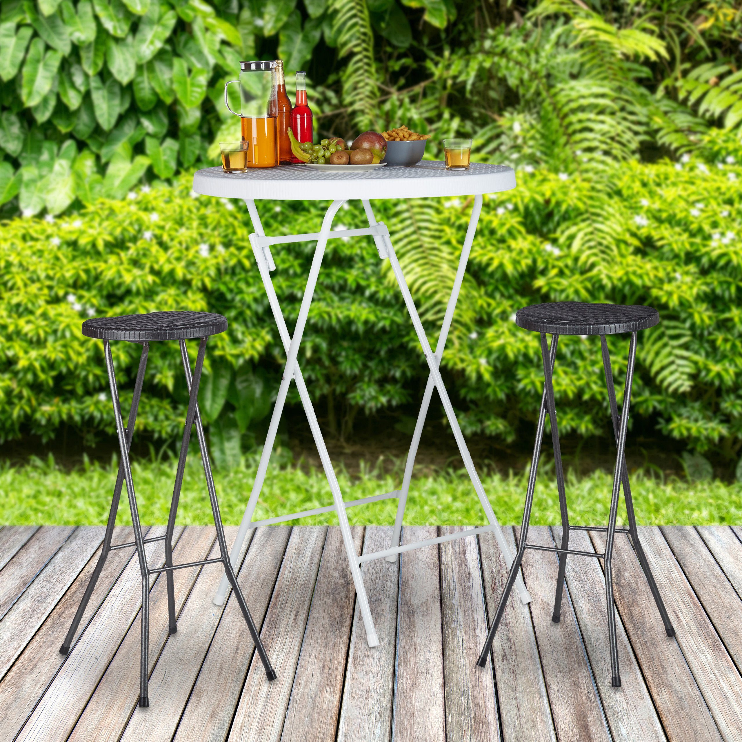 relaxdays Barhocker klappbar BASTIA, Schwarz günstig online kaufen