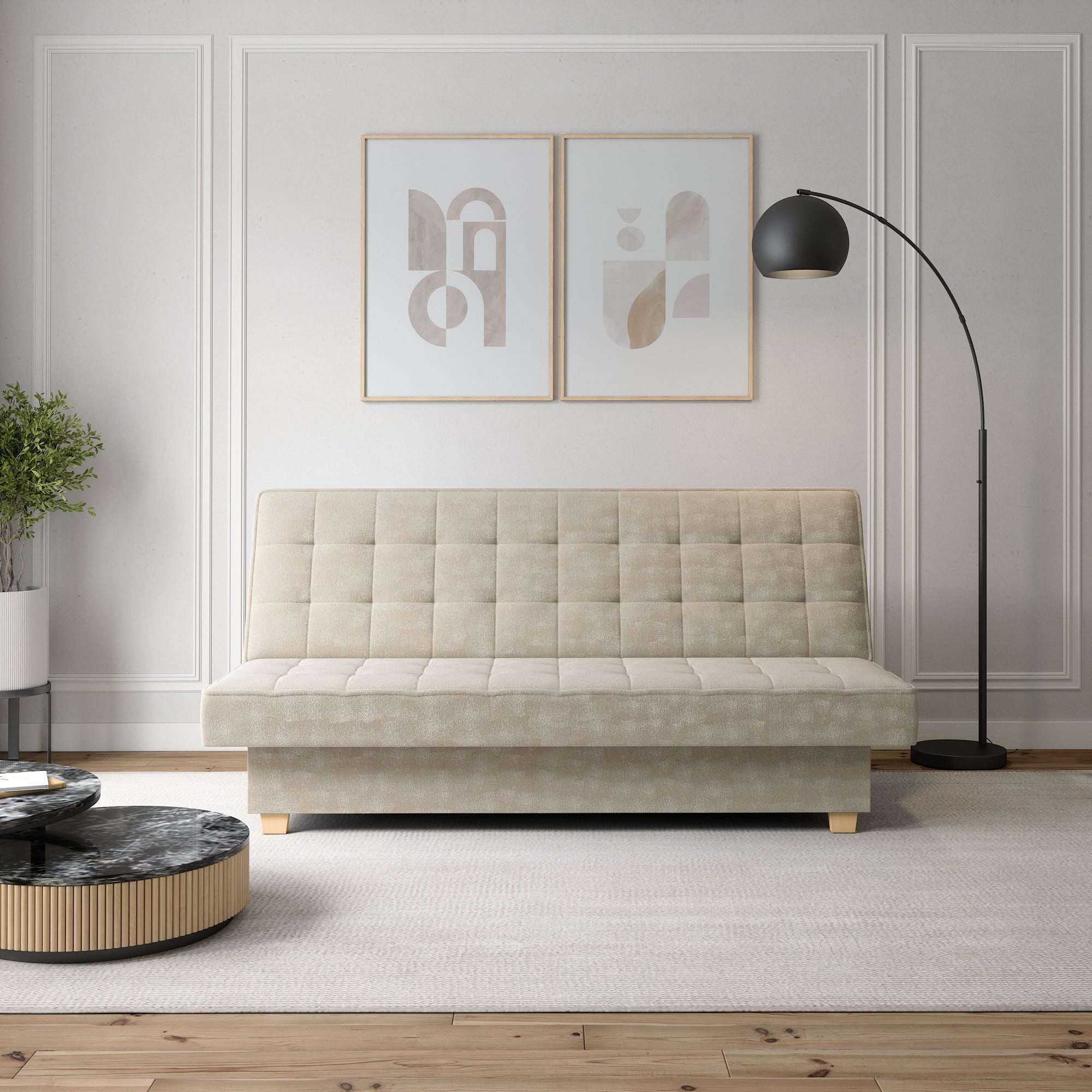 MOEBLO Schlafsofa BELFI, Sofa Kippsofa Klappsofa Clic-Clack Couch für Wohnz günstig online kaufen