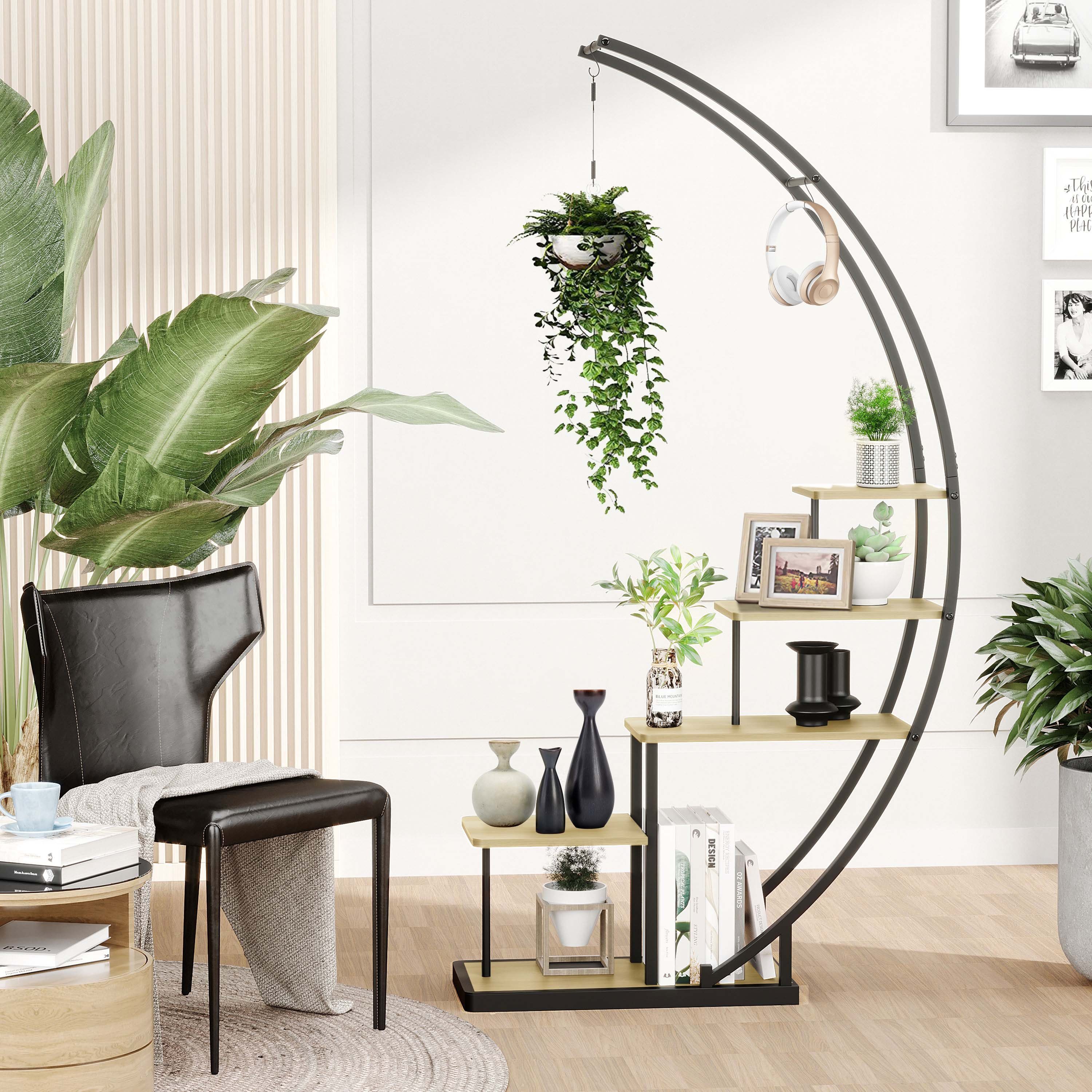 Ribelli Pflanzentreppe Pflanzenständer, schwarz / braun (1 St), Blumenständer