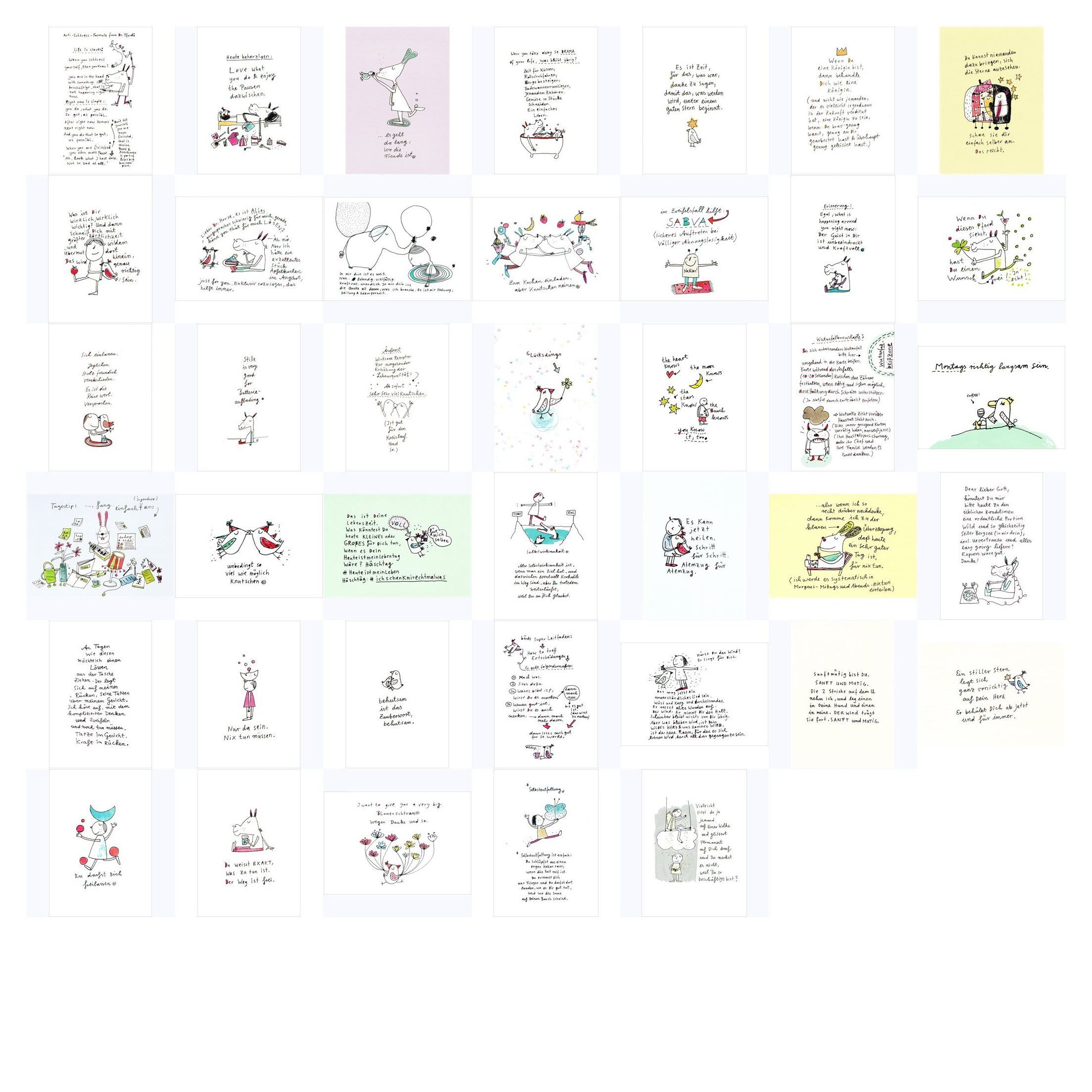postkarten-universum.de Postkarte Postkarten-Komplett-Set "Karindrawings"