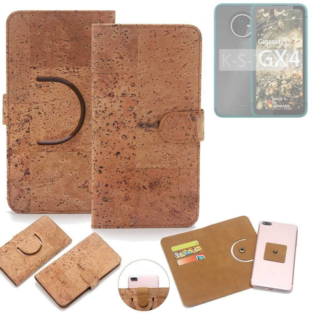 K-S-Trade Handyhülle für Gigaset GX4, Handy Hülle Schutz Hülle Handyhülle Schutzhülle Korkhülle