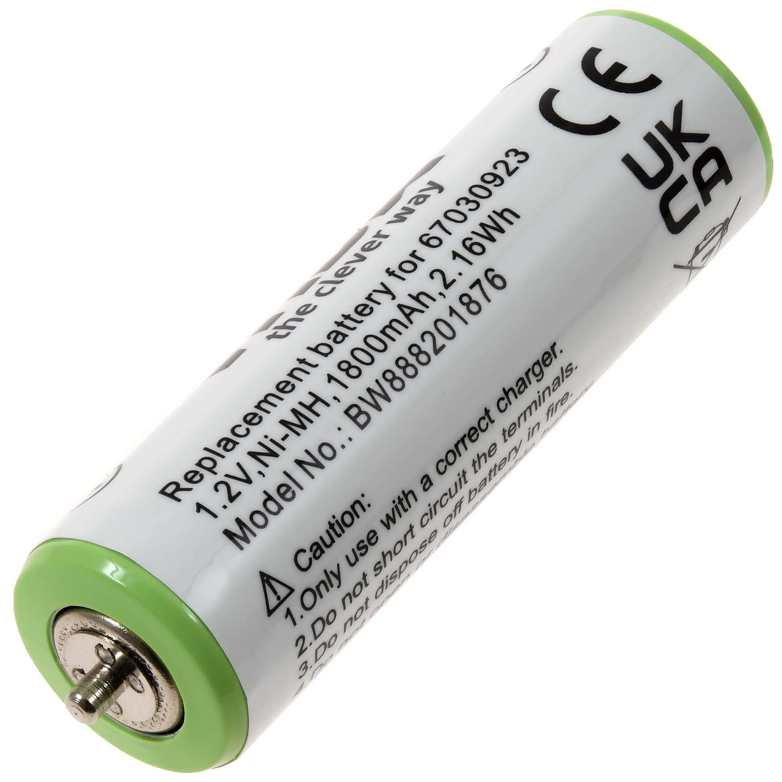 Powery Akku für Panasonic ES8992 Akku 1800 mAh (1.2 V)