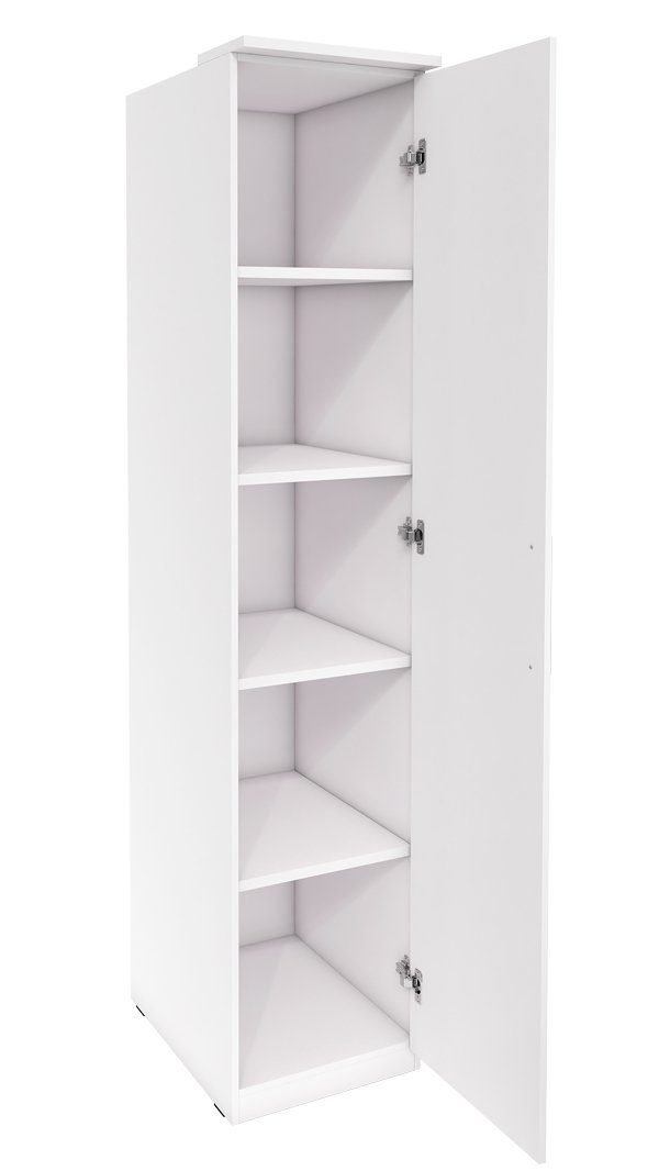 Spiegel Eiche - Helvetia 45x64x216cm Artisan Stauraumschrank Optima (Optima, Kleiderschrank)