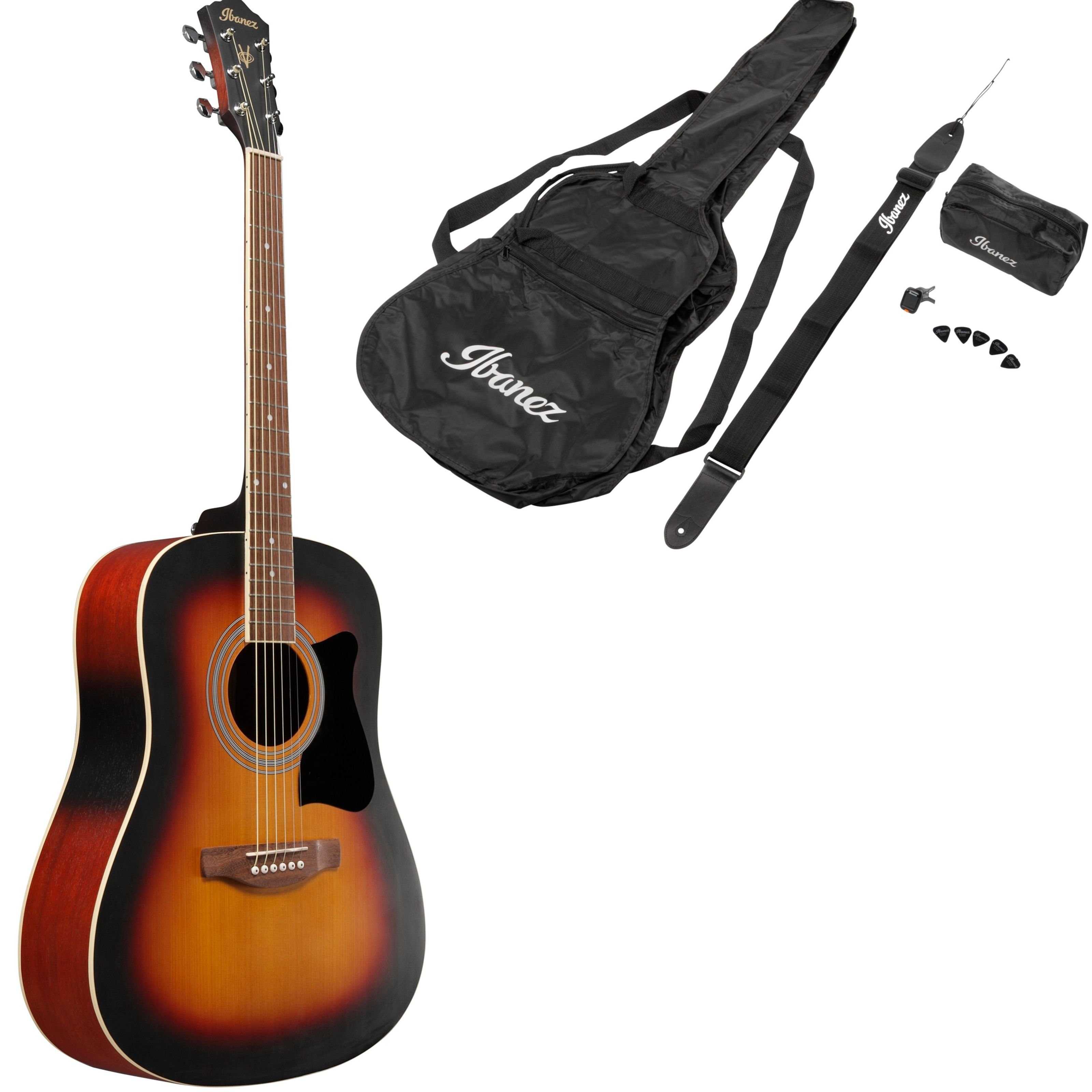 Ibanez Westerngitarre, Westerngitarren, Westerngitarren-Sets, V50NJP-OVS Jampack - beginner set acoustic guitar