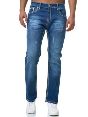 John Kayna Regular-fit-Jeans Herren Jeans Regular Fit Denim Jeanshose Herrenjeans Designer Herrenho (Jeanshose Designerjeans Bootcut, 1-tlg) Freizeit,Casual