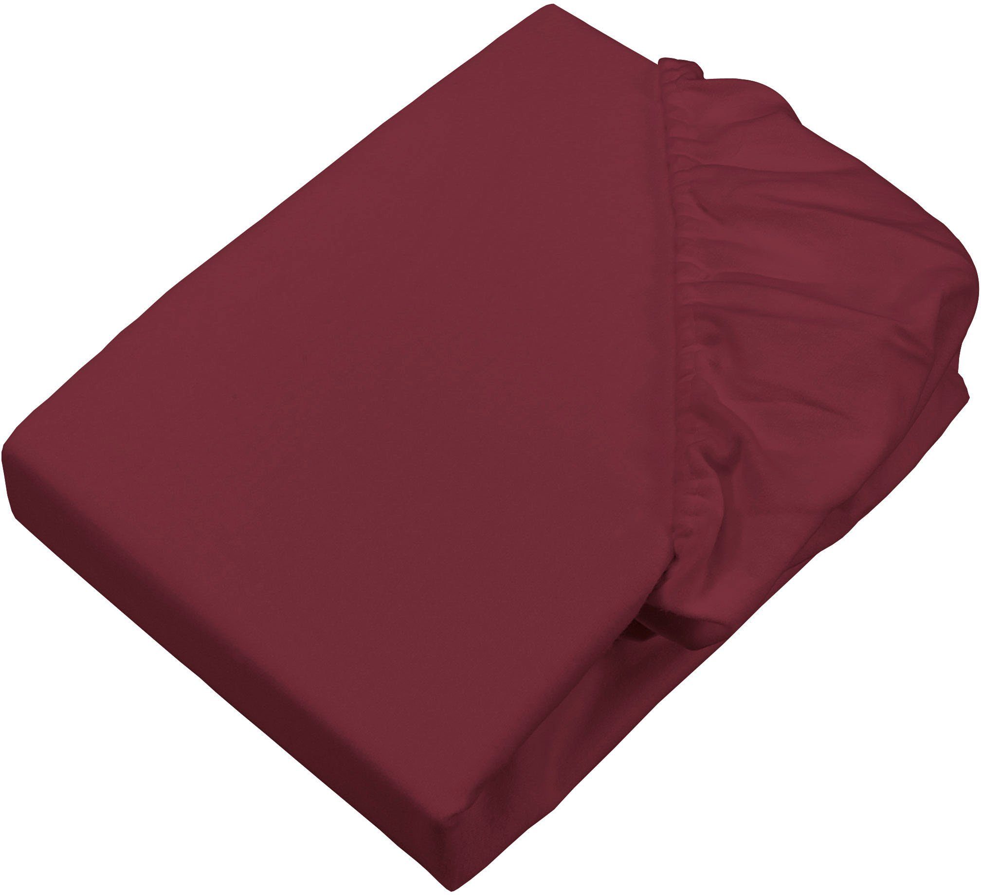 Spannbettlaken Feinbiber in (1 cm bordeaux 140x200 Höhe, für Winter, cm, SETEX, bis Matratzen rundum, oder Stück), 23 90x200, Gr. Gummizug: 180x200 Feinbiber, Bettlaken