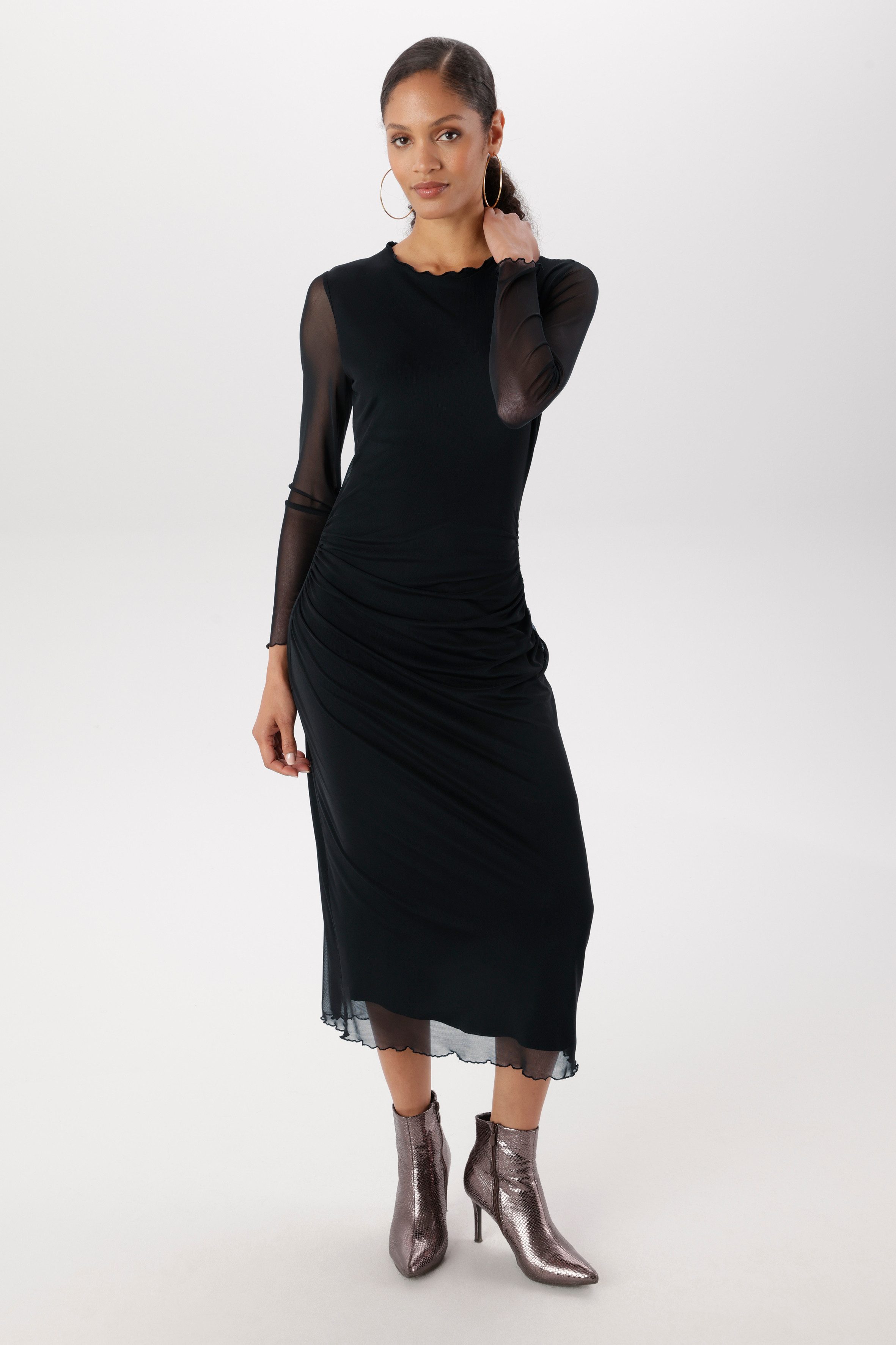 Aniston SELECTED Maxikleid In Mesh-Qualiät und transparenten Ärmeln - NEUE KOLLEKTION