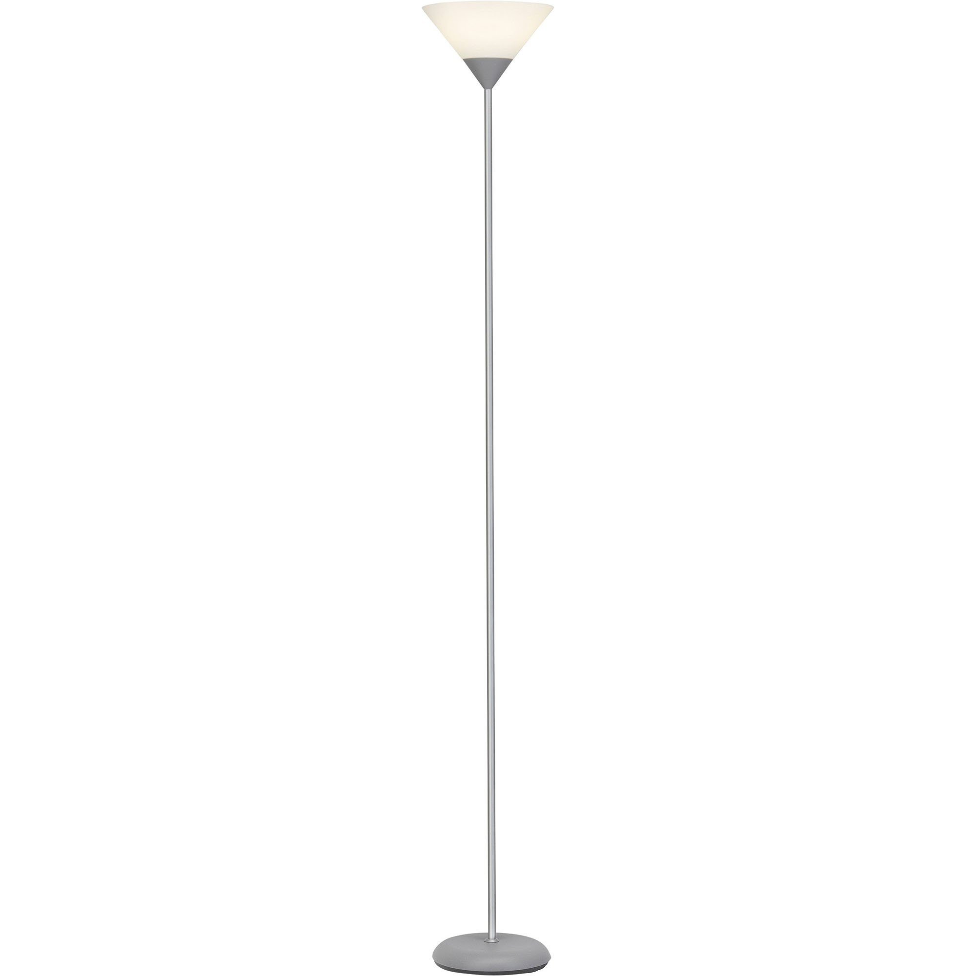 Deckenfluter Fluters: des LED-A60, Spari, 1,8m LED Lampe Höhe 2700K, Brilliant E27, 9.5W LED-L, Spari silber/weiß Stehlampe 1x