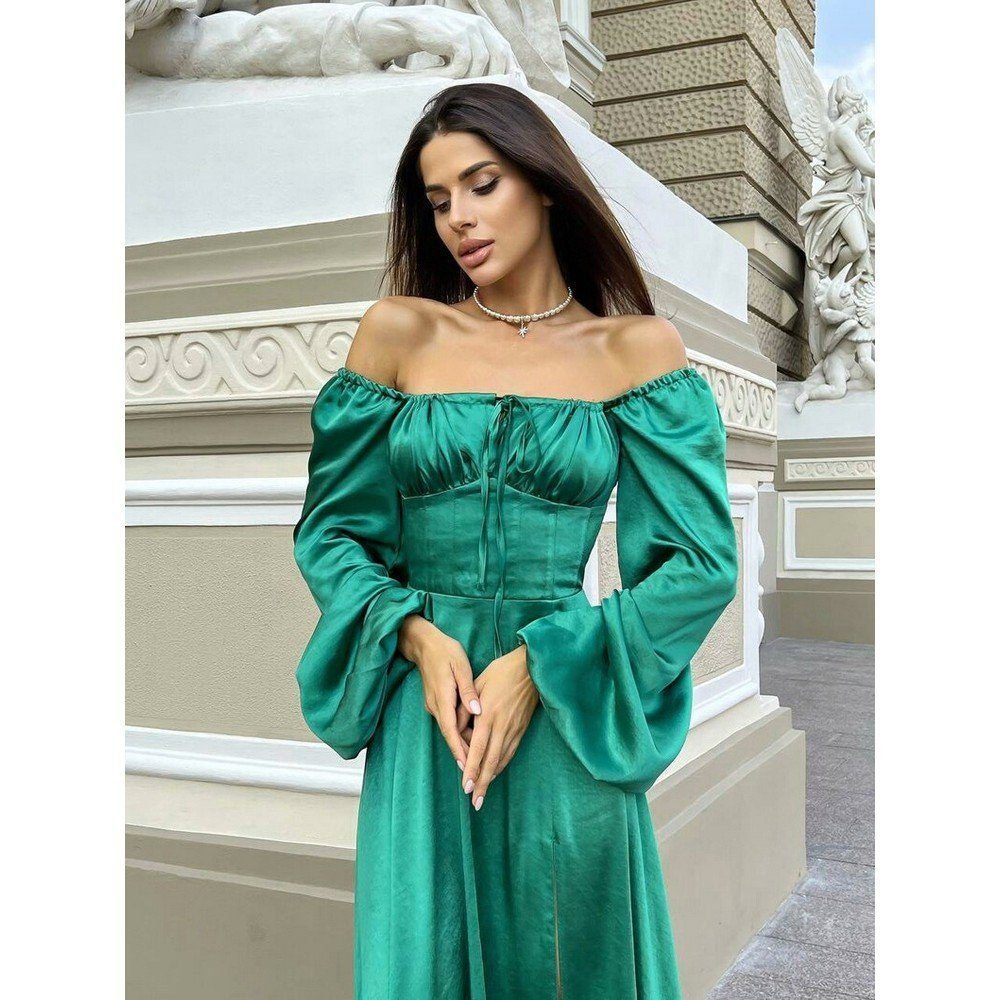 LIIKIL Abendkleid Damen Abendkleid Grün Sexy Kleider Schlank