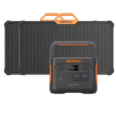 Jackery Stromgenerator Solargenerator 1000PRO 160W, 1002 Wh Powerstation mit 2*80W Solarpanel, (2-tlg)