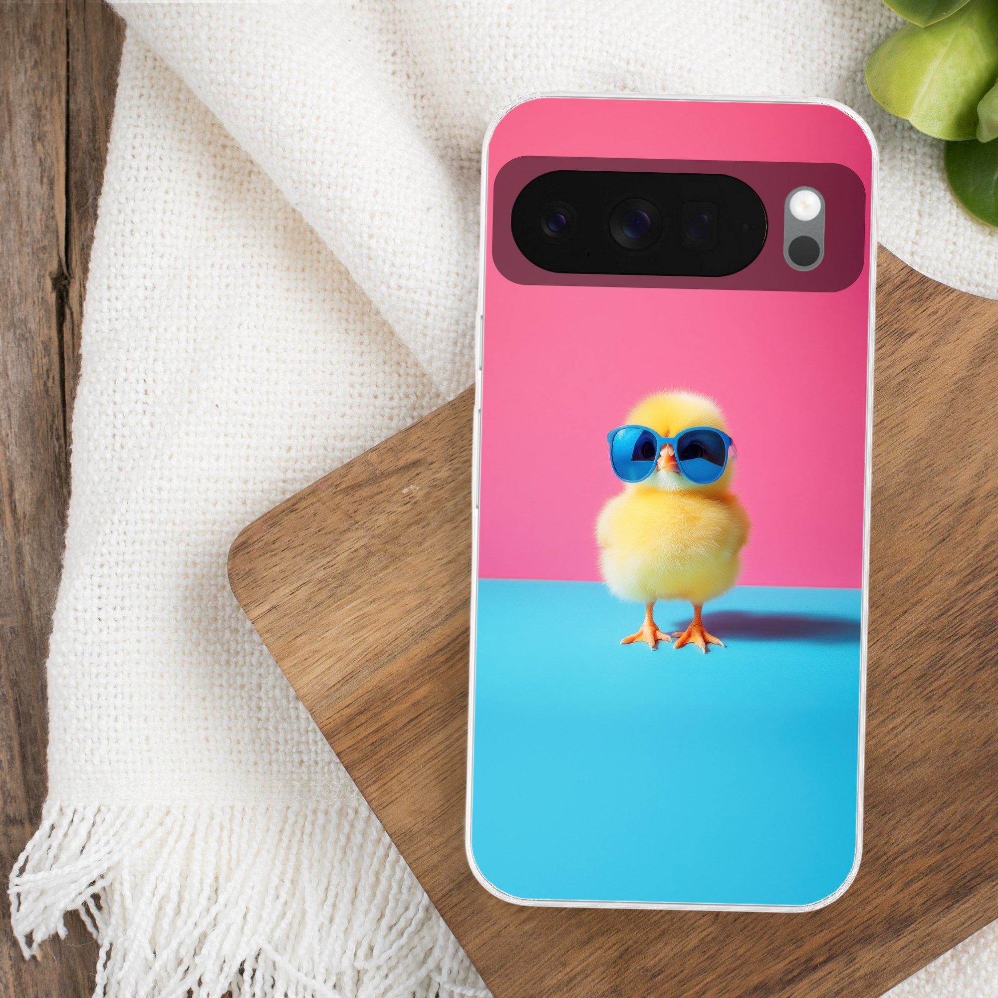 MuchoWow Handyhülle für Google Pixel 10 Chick - Sonnenbrille - Blau, Phone Case, Silikon, Schutzhülle Dünn