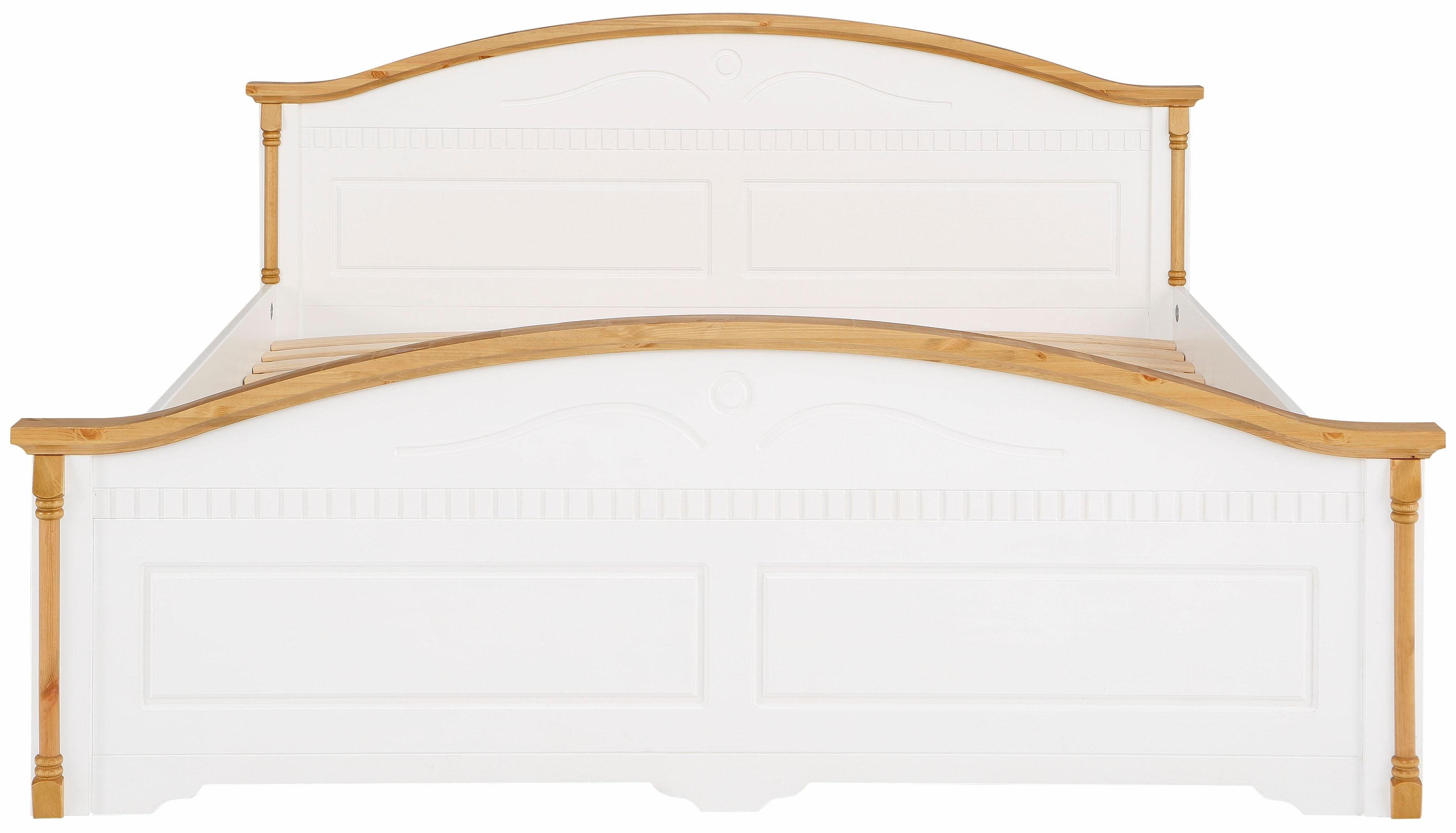 OTTO home Massivholzbett Graz, hohe Belastbarkeit, klassischer Landhausstil, FSC® zertifiziert (Breite/Belastbarkeit 180cm/220 KG, 90cm/=120KG), mit dekorativen – Bild 4 von 5