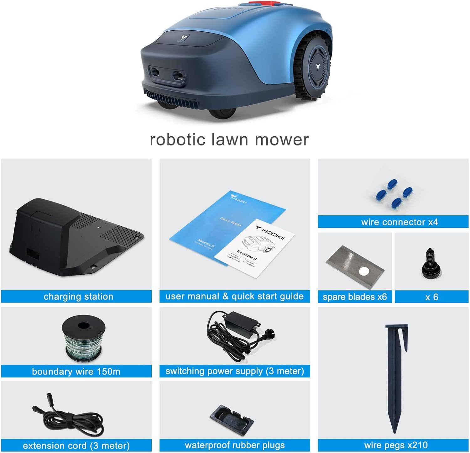 HOOKII Rasenmähroboter Schneiden des KI...