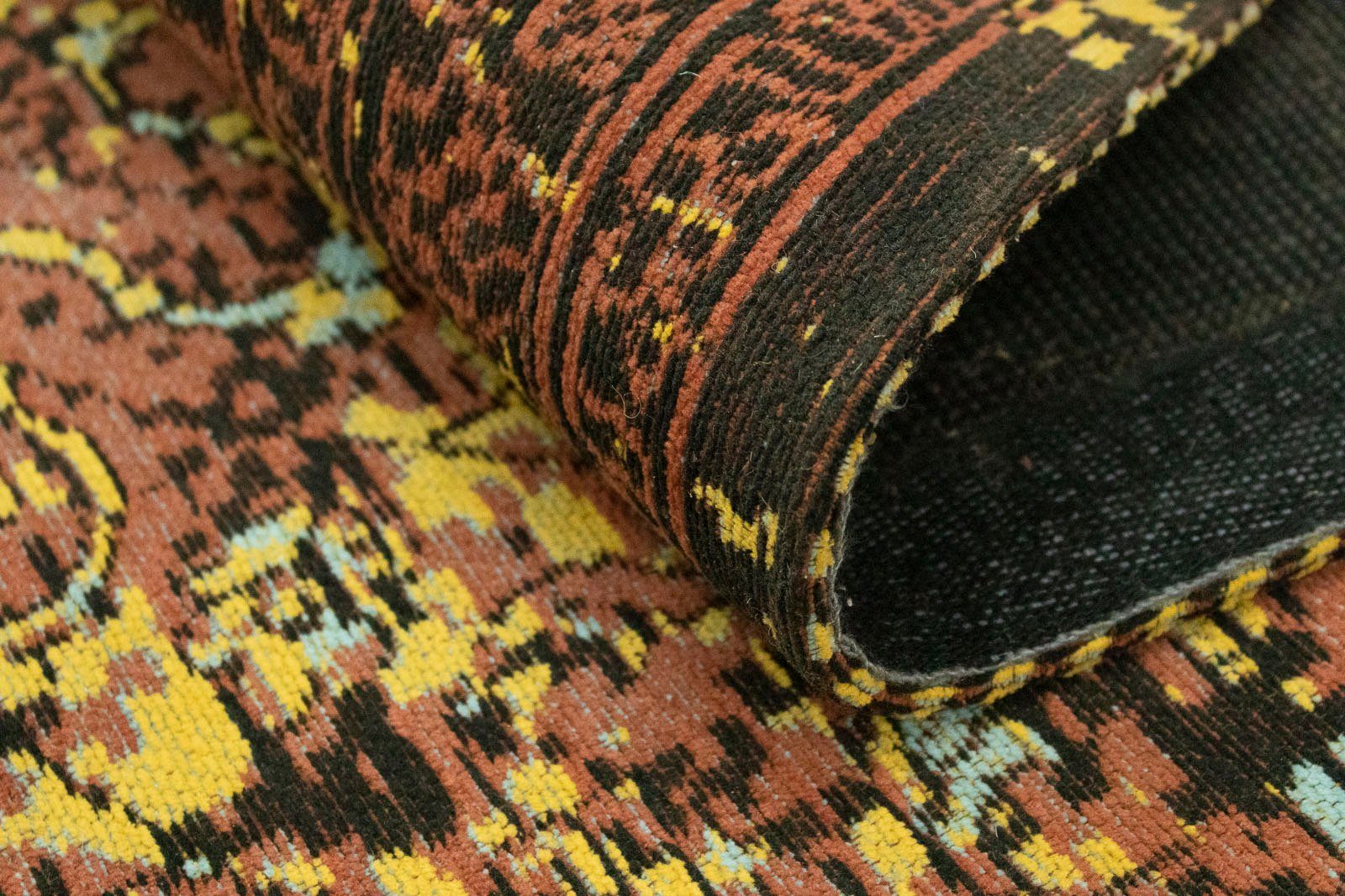 gold, Vintage Teppich Design Vintage handgetuftet morgenland, 8 Höhe: rechteckig, mm, Läufer