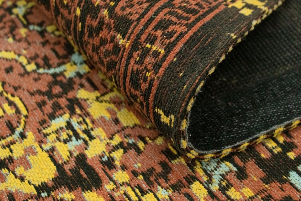 Läufer Vintage Teppich handgetuftet gold, morgenland, rechteckig, Höhe: 8 mm,  Vintage Design