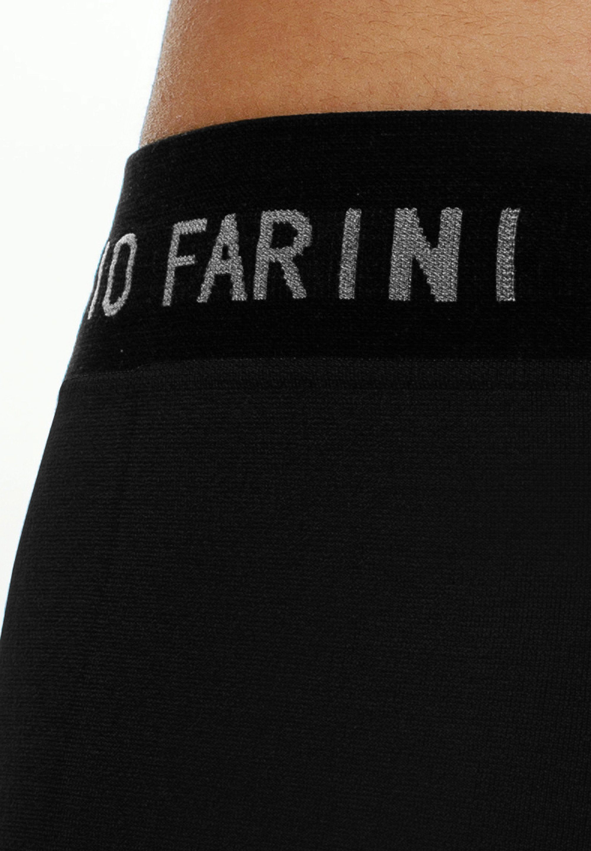 mit 33 weicher Microfaser Fabio Farini Boxershorts Logoschriftzug Männer im Look aus Set Retroshorts sportlichen Unterhosen - (4-St) Herren