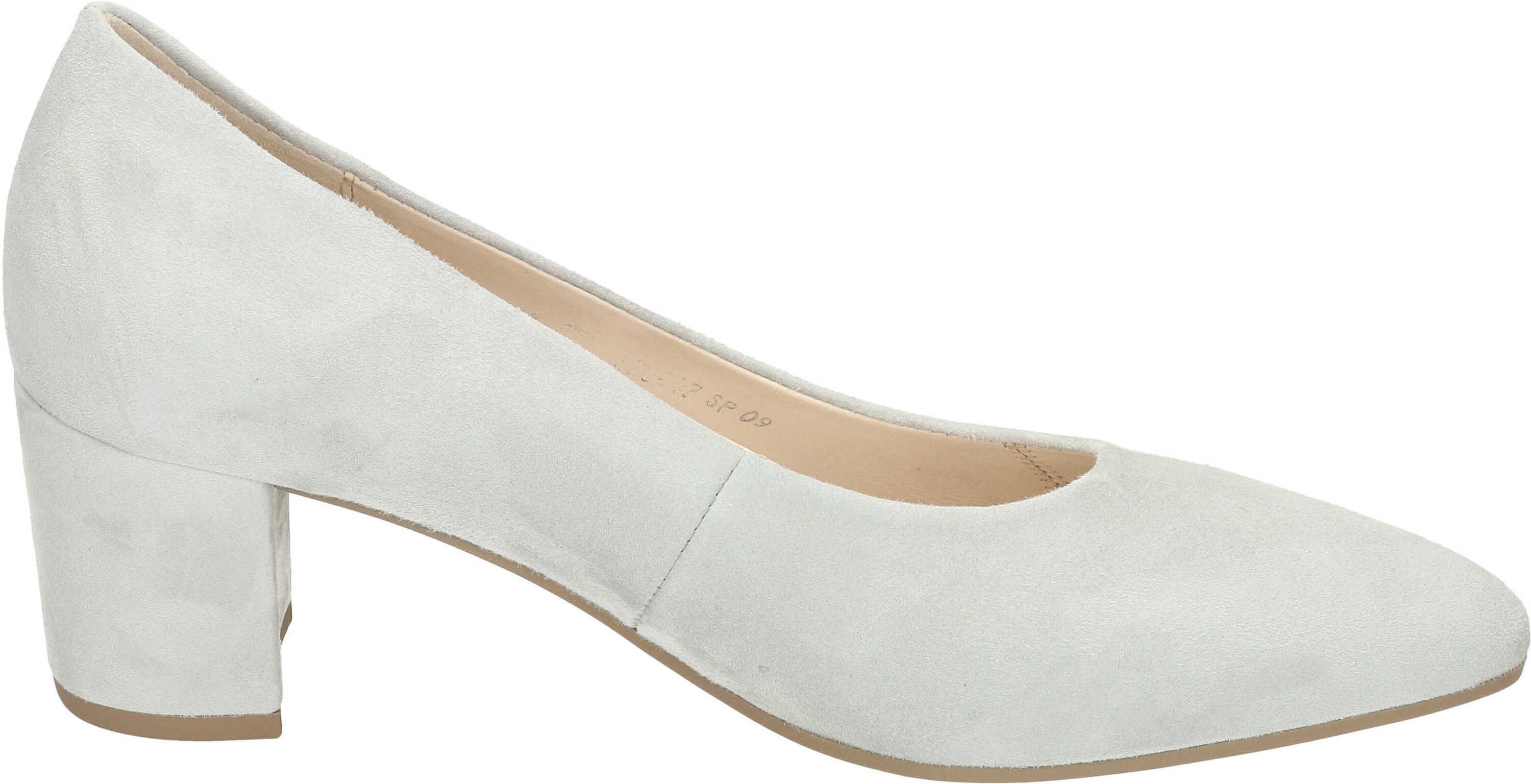 grey Leder Grau echtem 19) Pumps (light Pumps Gabor / aus