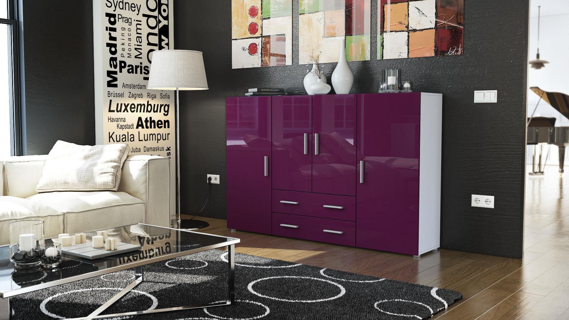 Vladon Highboard Nora (Anrichte mit 2 günstig online kaufen