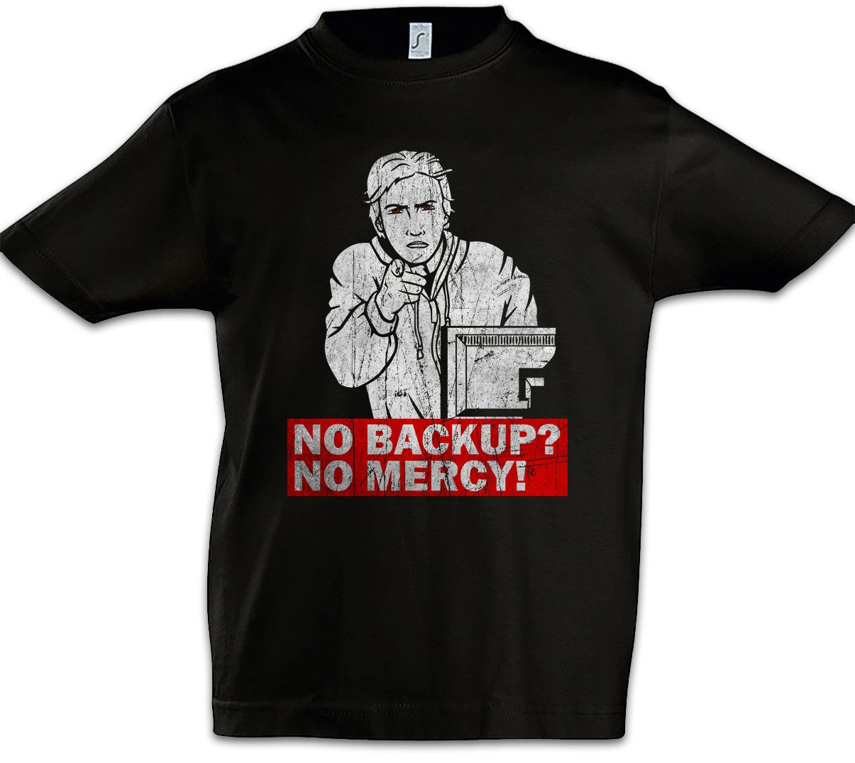 Print-Shirt No Backup Kinder T-Shirt Back Up Programmierer PC IT Informatiker