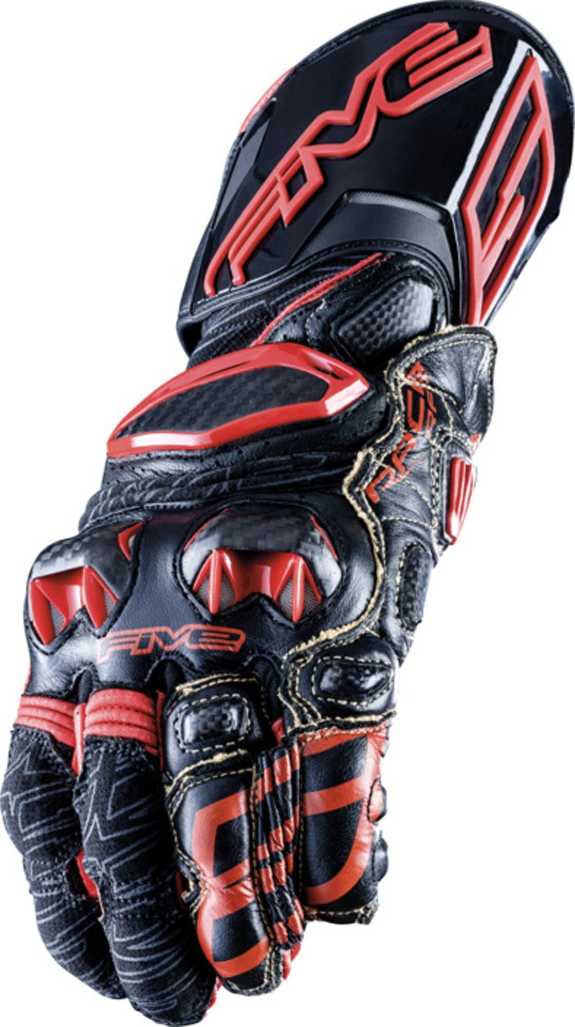 Five Motorradhandschuhe RFX Race Motorrad Handschuhe mit Fingerbrücke,lange Stulpe