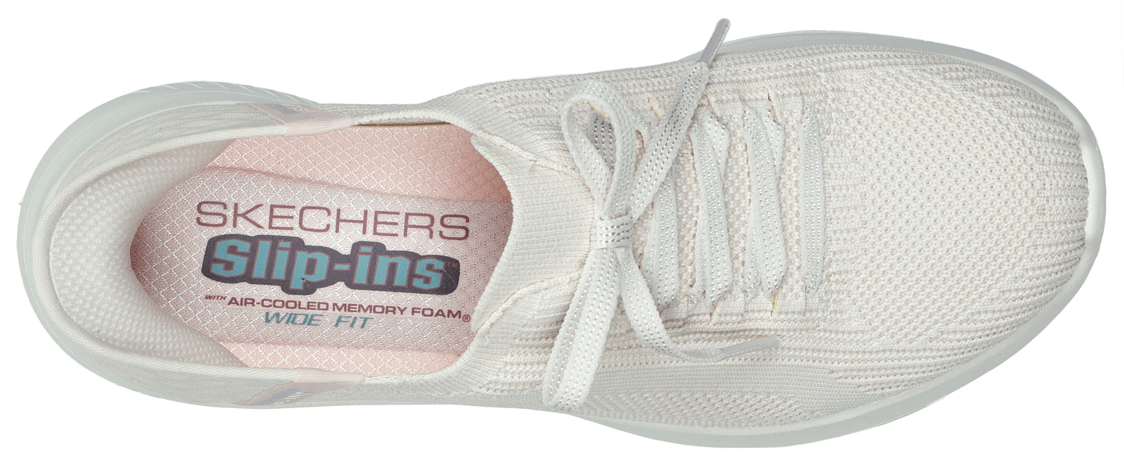 Skechers ULTRA FLEX 3.0 Slip-On Slip Einschlupf beige mit Ins-Funktion leichten Sneaker für