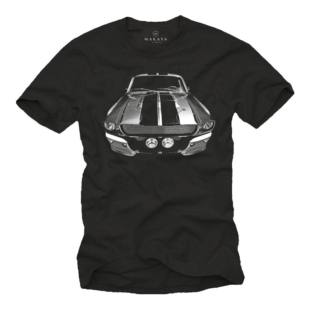 T-Shirt Herren mit Auto Print - 1968er Oldtimer Retro Vintage US Muscle Car