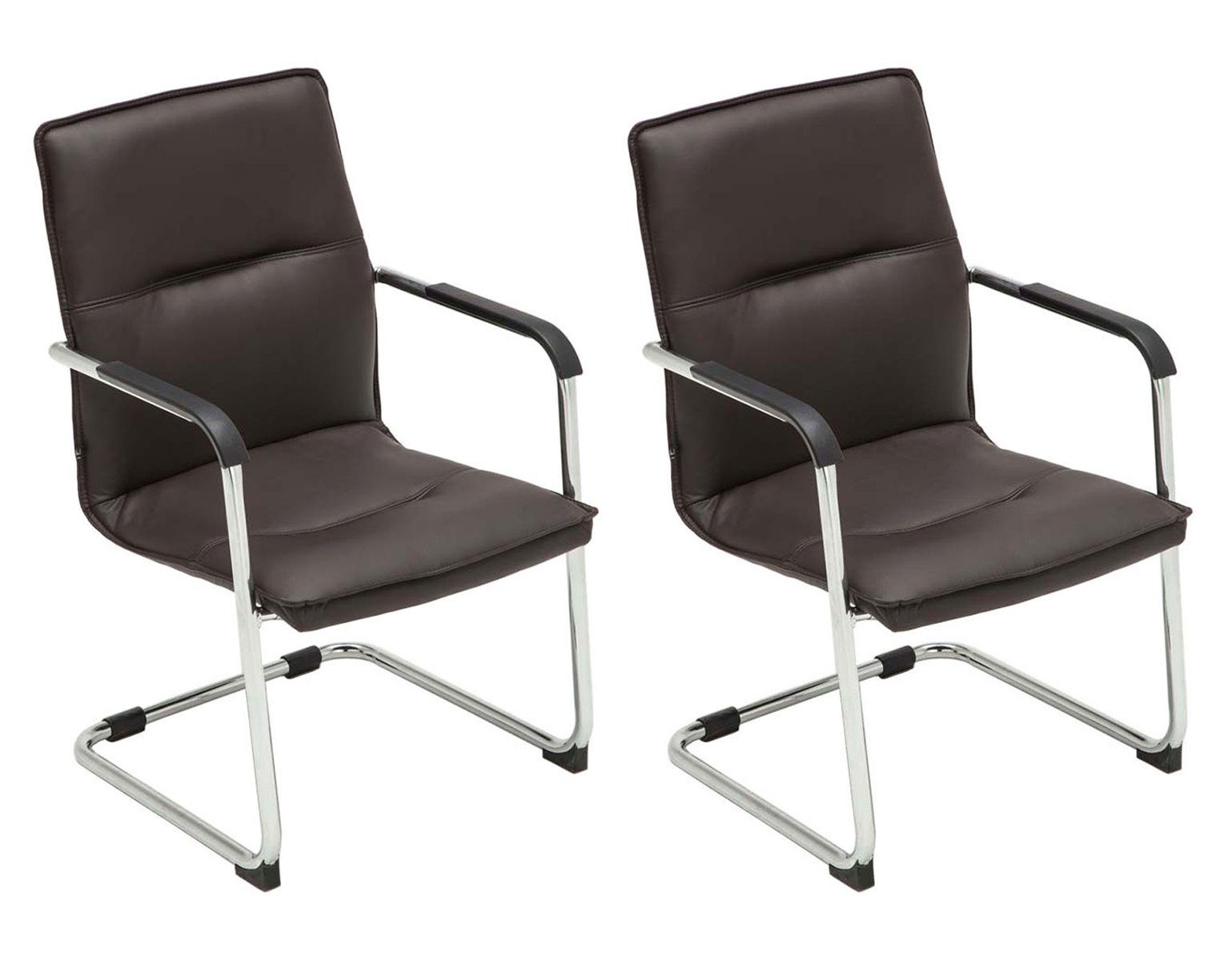 CLP Esszimmerstuhl 2er Set Besucherstuhl Seattle, braun