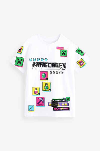 Next T-Shirt Lizensiertes Minecraft T-Shirt mit AOP-Print (1-tlg)