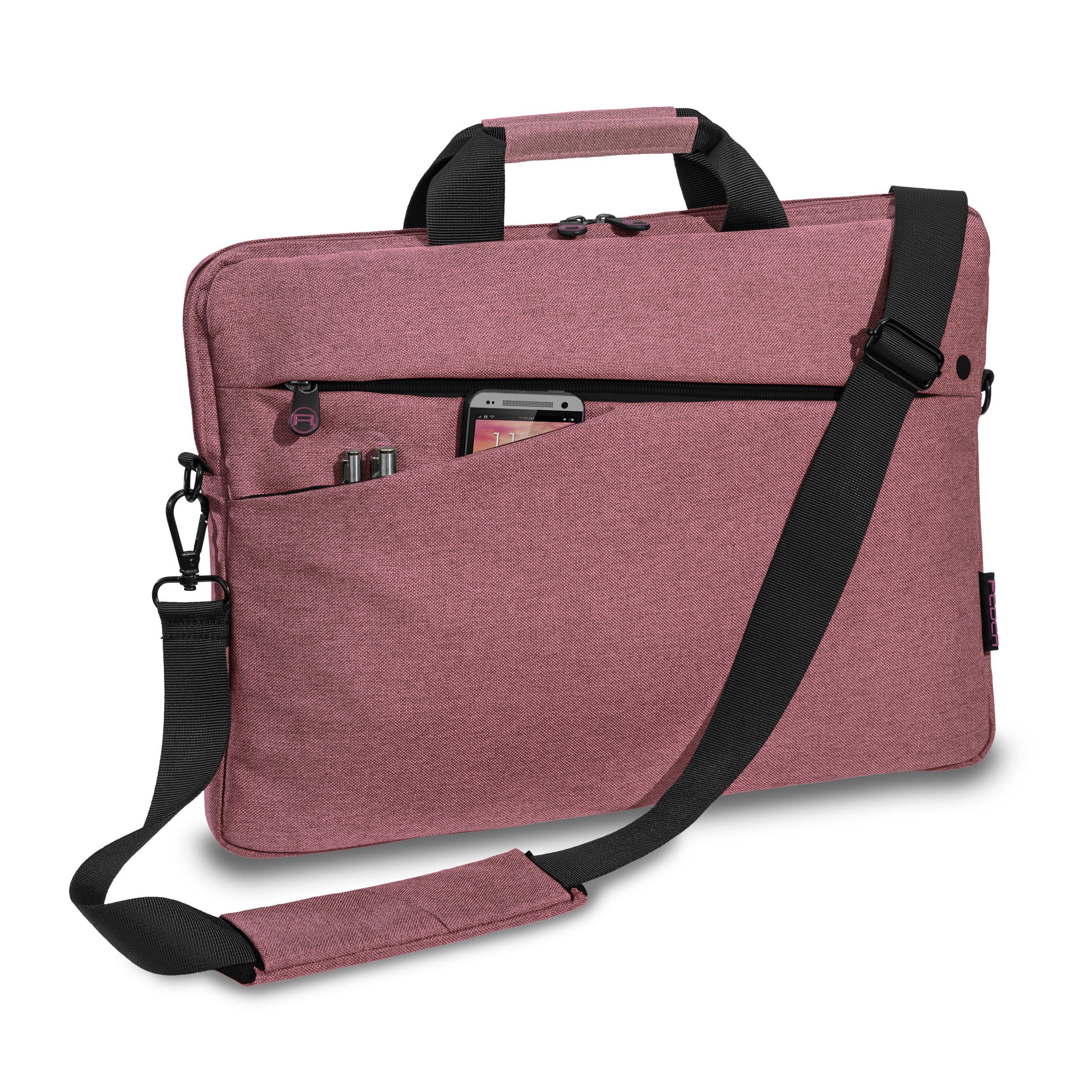 PEDEA Laptoptasche FASHION Umhängetasche mit Polsterung 13,3 / 15,6 / 17,3 Zoll, Umhängetasche mit dicken Polsterung und fleeceartigem Innenfutter