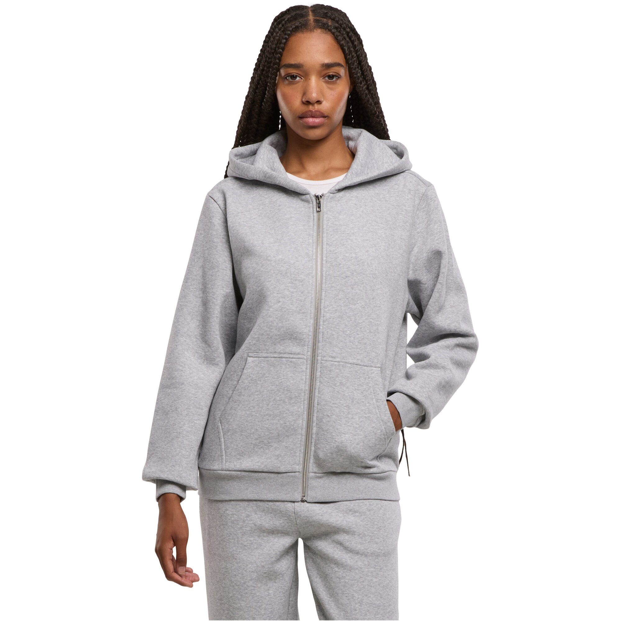 URBAN CLASSICS Kapuzensweatjacke Urban Classics Ladies Fluffy Zip Hoody (Kapuzensweatjacke, Kapuzensweatjacke, Sweatjacke, Zip Hoody)