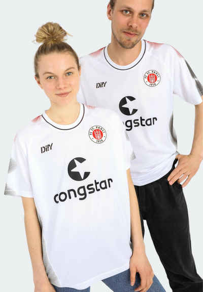 St. Pauli Fußballtrikot Auswärts Gerade Shirt mit Druck