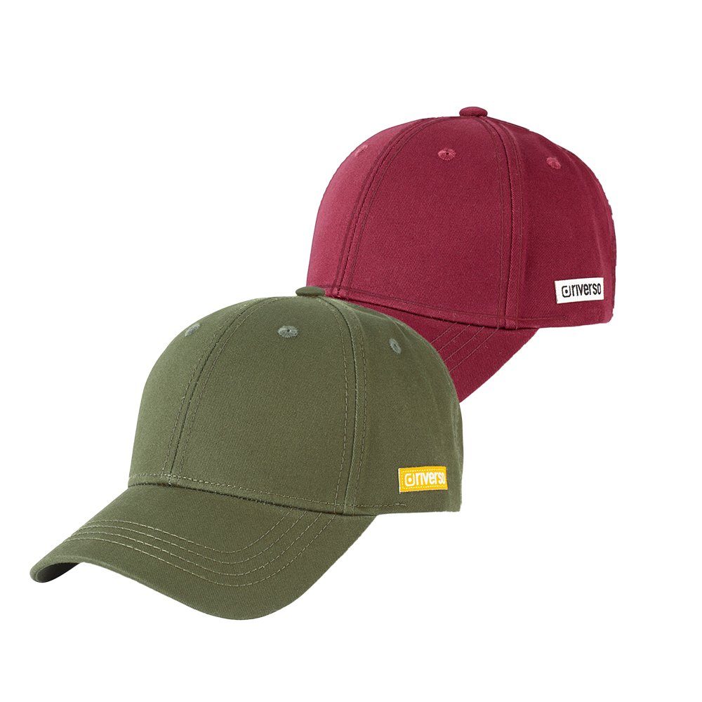 riverso Baseball Cap Herren Cap RIVNoel Basic (2-St) Baseballcap aus 100% Baumwolle