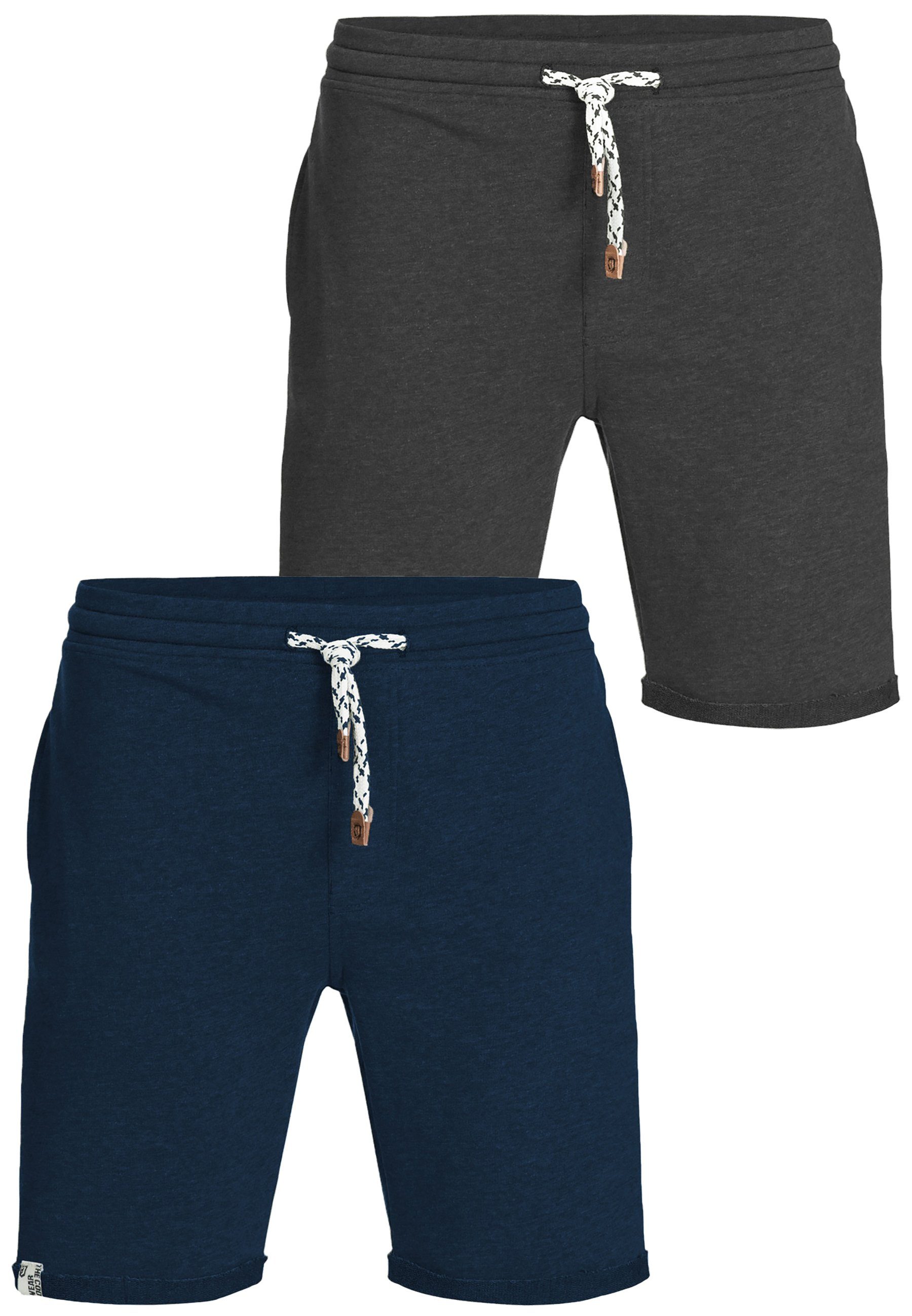 Navy/Black Eddy Indicode Sweatshorts 2-Pack