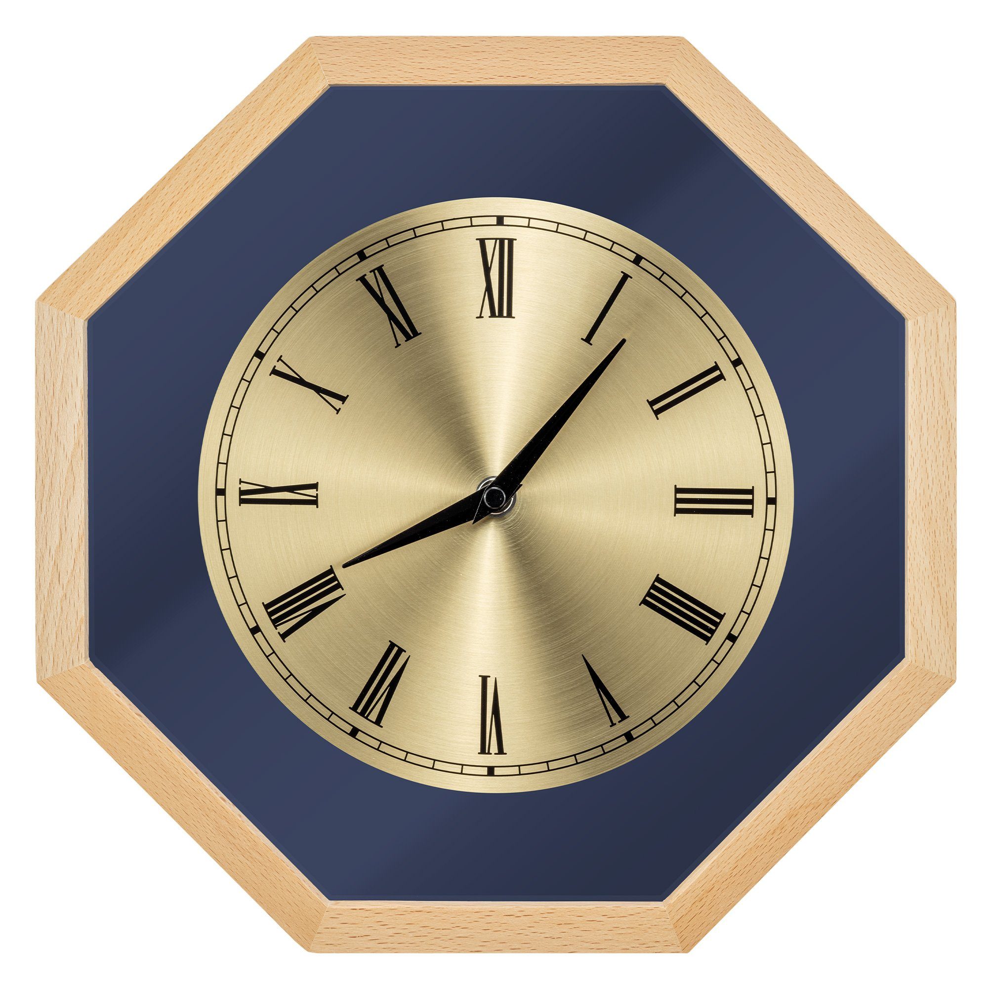 Wanduhr Analog Holz Wanduhr Quadrat Design - 30 x 30 x 3,5cm