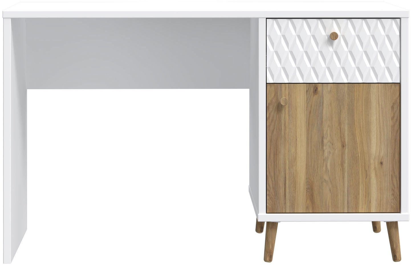 FORTE Schreibtisch Aksana, Schreibtisch, Soft Close, Vollauszug, modernes Design