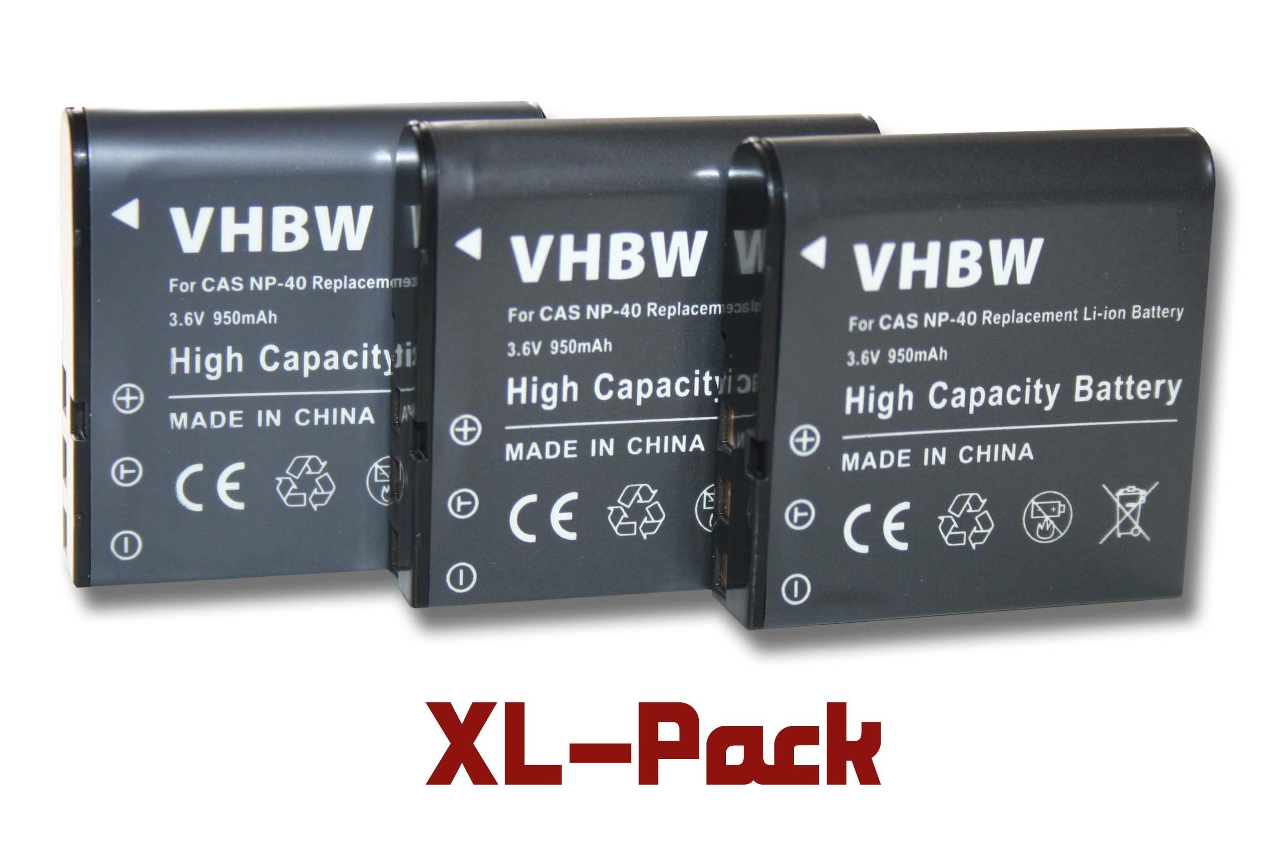 vhbw Kamera-Akku Ersatz für Baugleiche Originalteilebezeichnung Casio NP-40 für Foto Kompakt / Camcorder Digital (950mAh, 3,6V, Li-Ion) 950 mAh