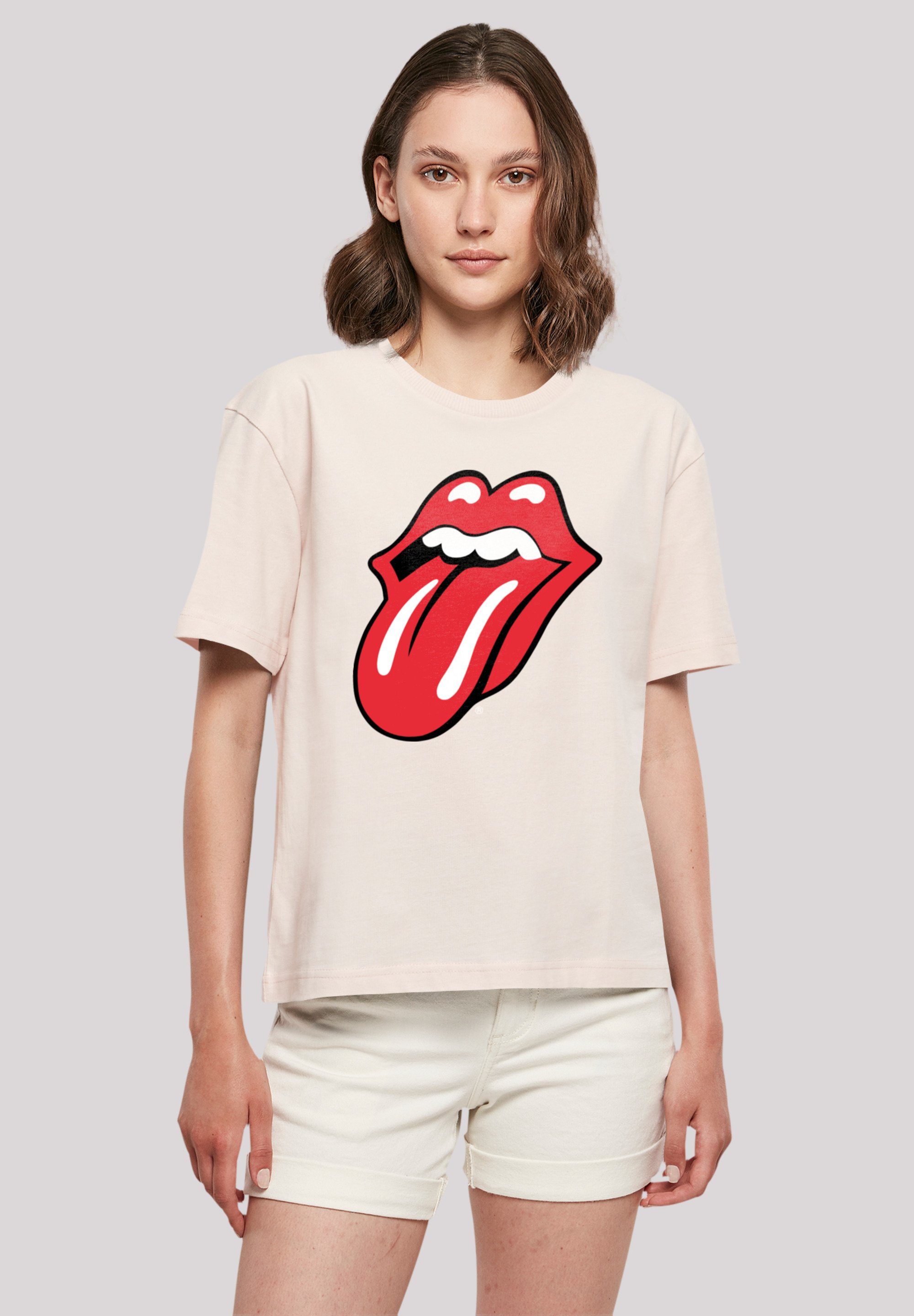 F4NT4STIC T-Shirt The Print Tongue Rolling pink Classic Stones