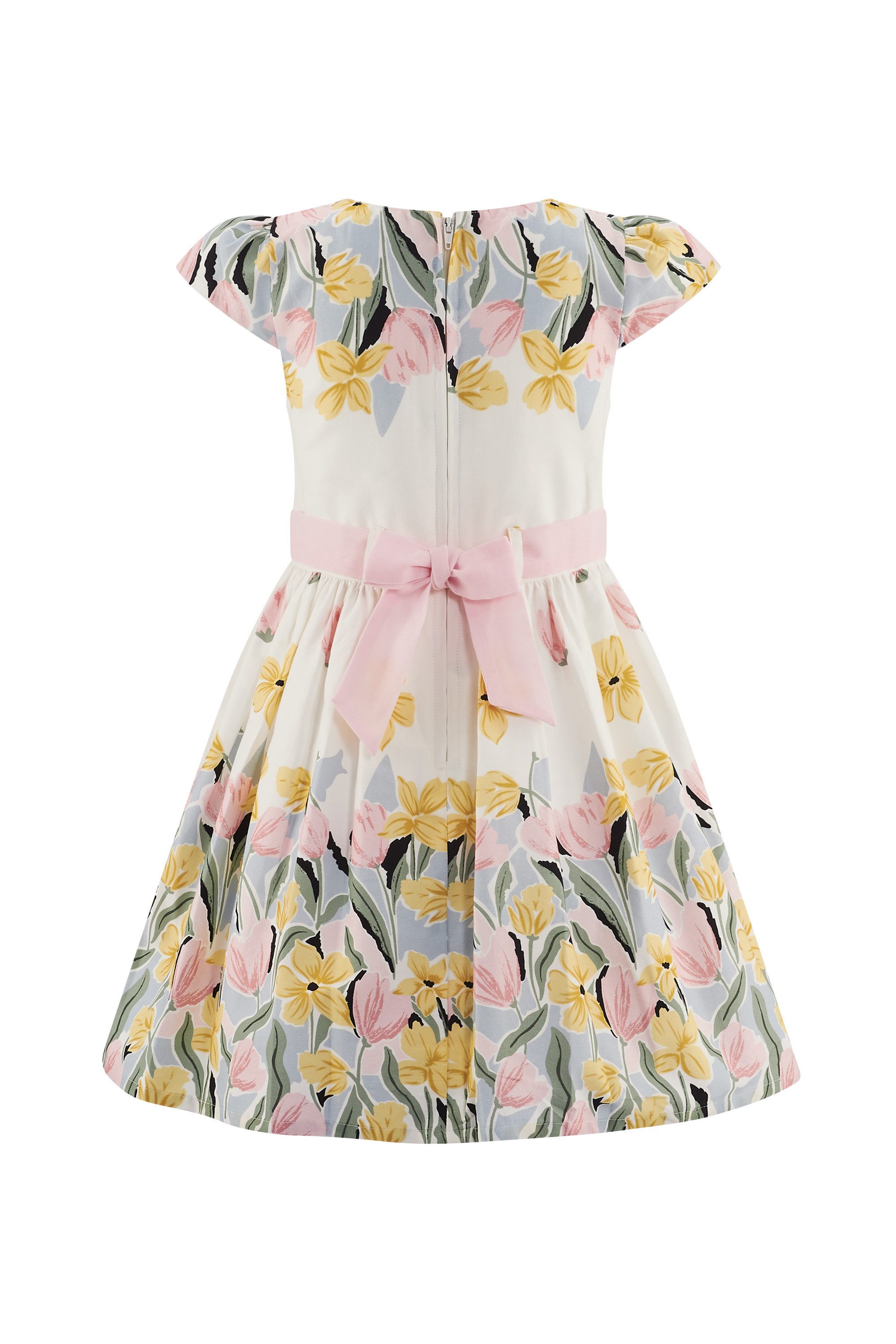 happy girls Sommerkleid mit Deko-Schleife und Nahtreißverschluss im Rücken