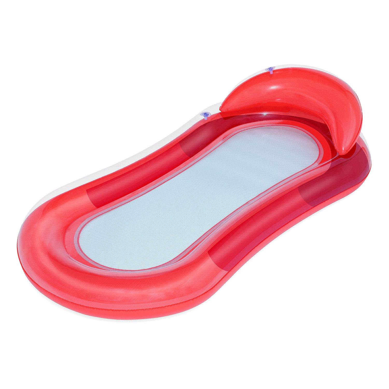 Bestway Badeinsel Luftmatratze Hydroluxe™ 160 x 84 cm, (Packung, 1-St., 153 x 74 x 28 cm), Inkl. Komfortable Kopfstütze, Netzliegefläche