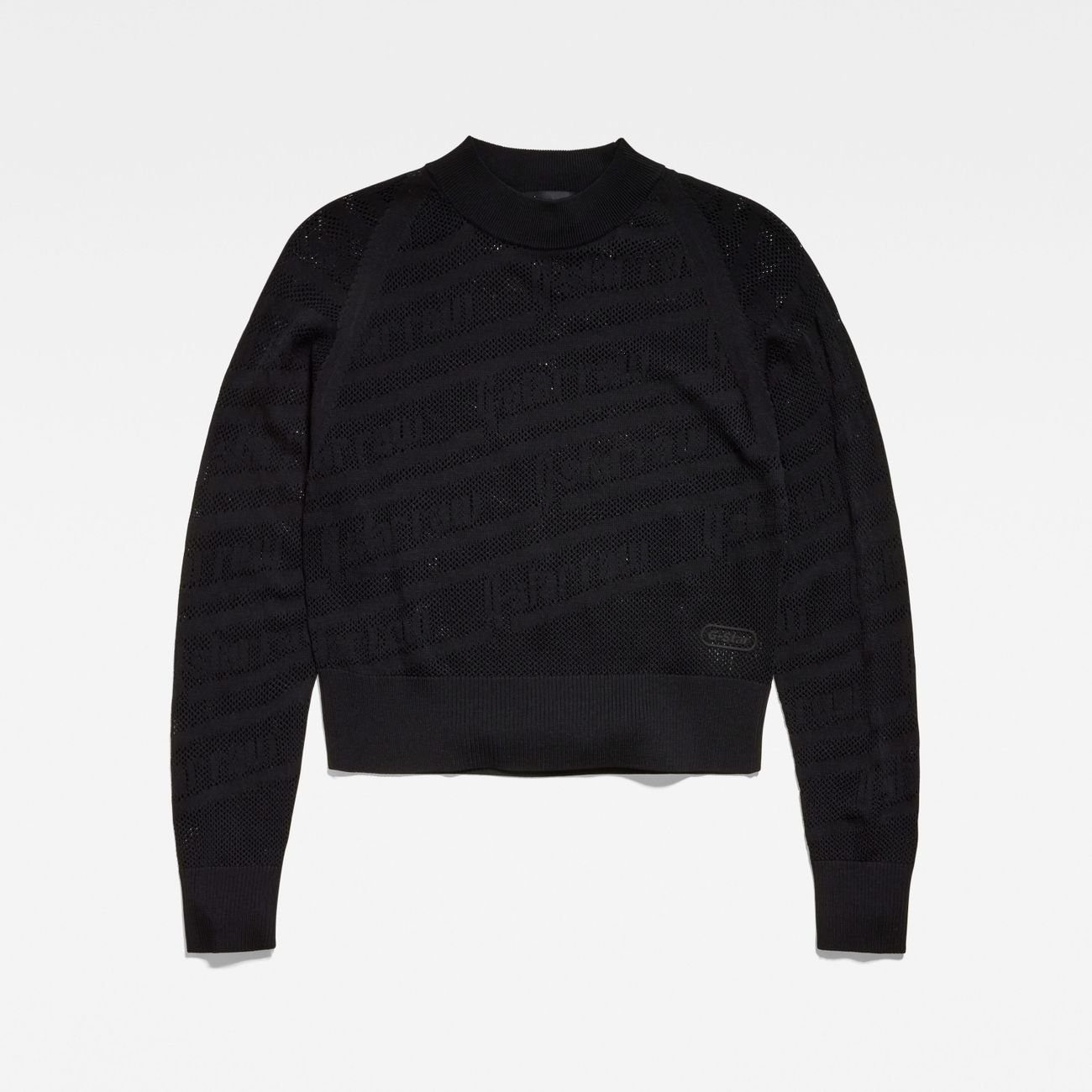 G-STAR Sweatshirt Pointelle Text Knit WMN (1-tlg)