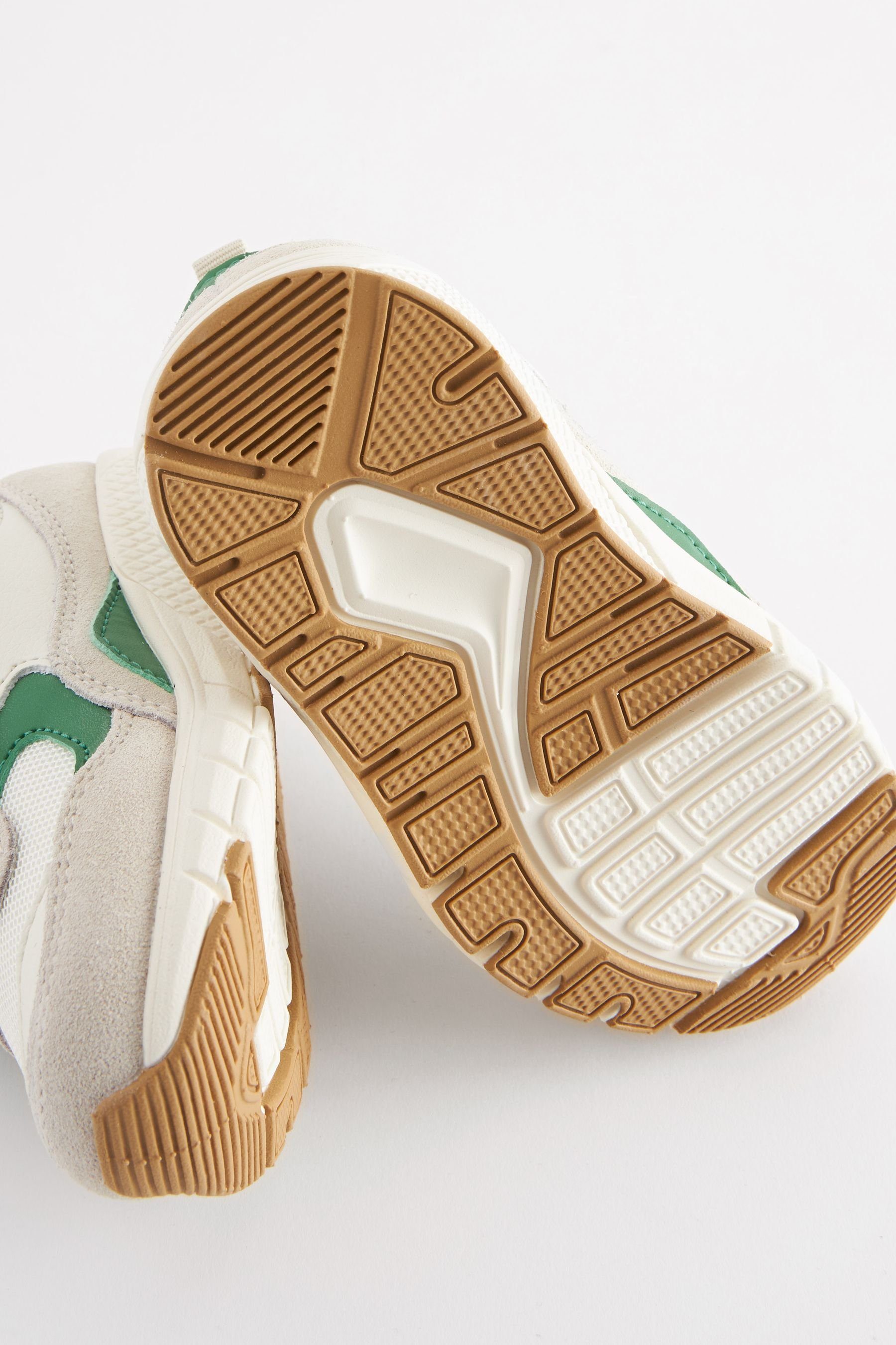 Schnürung Next White/Green (1-tlg) mit Elastischer Sportschuh Sneaker