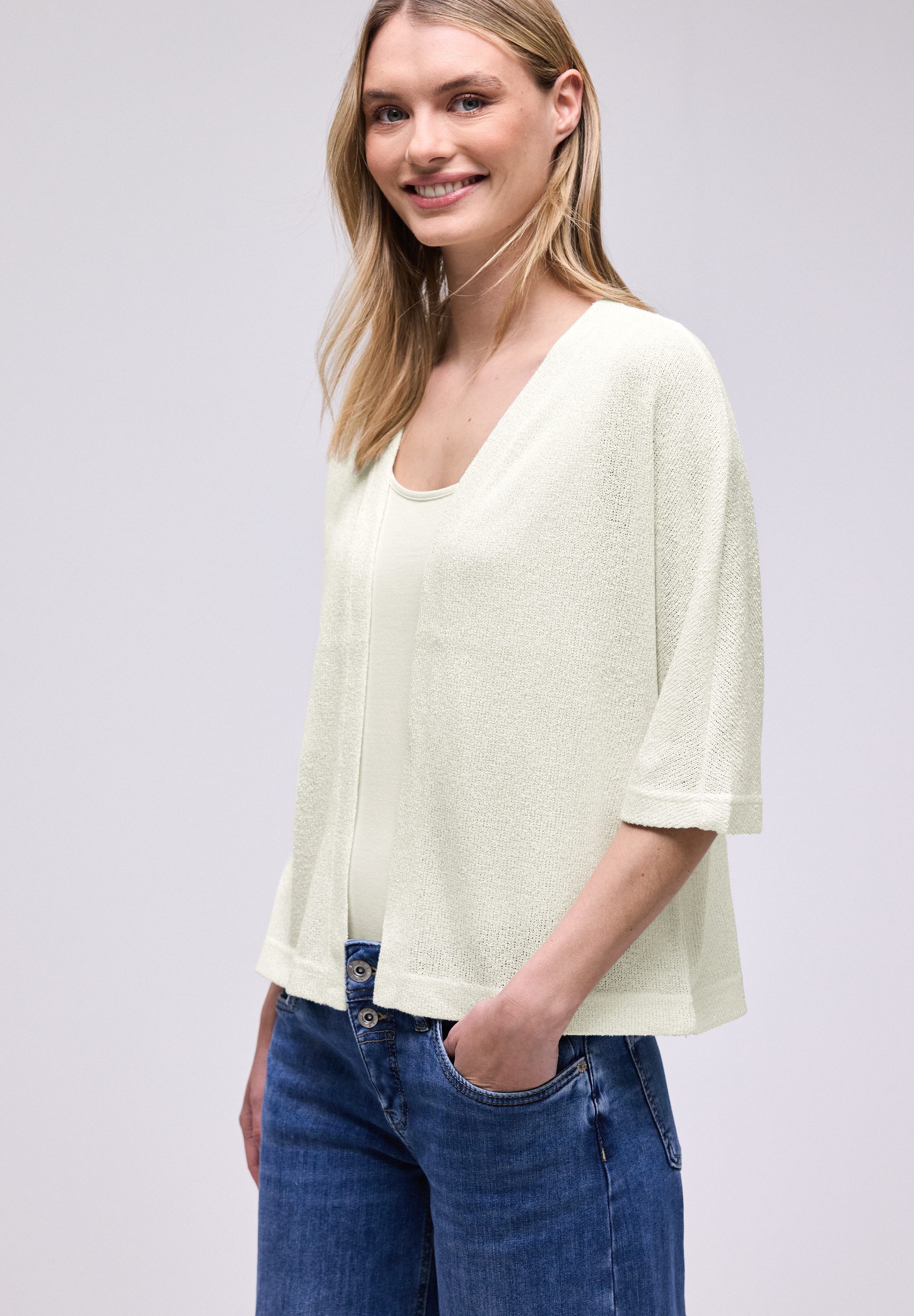 STREET ONE Strickjacke in Unifarbe