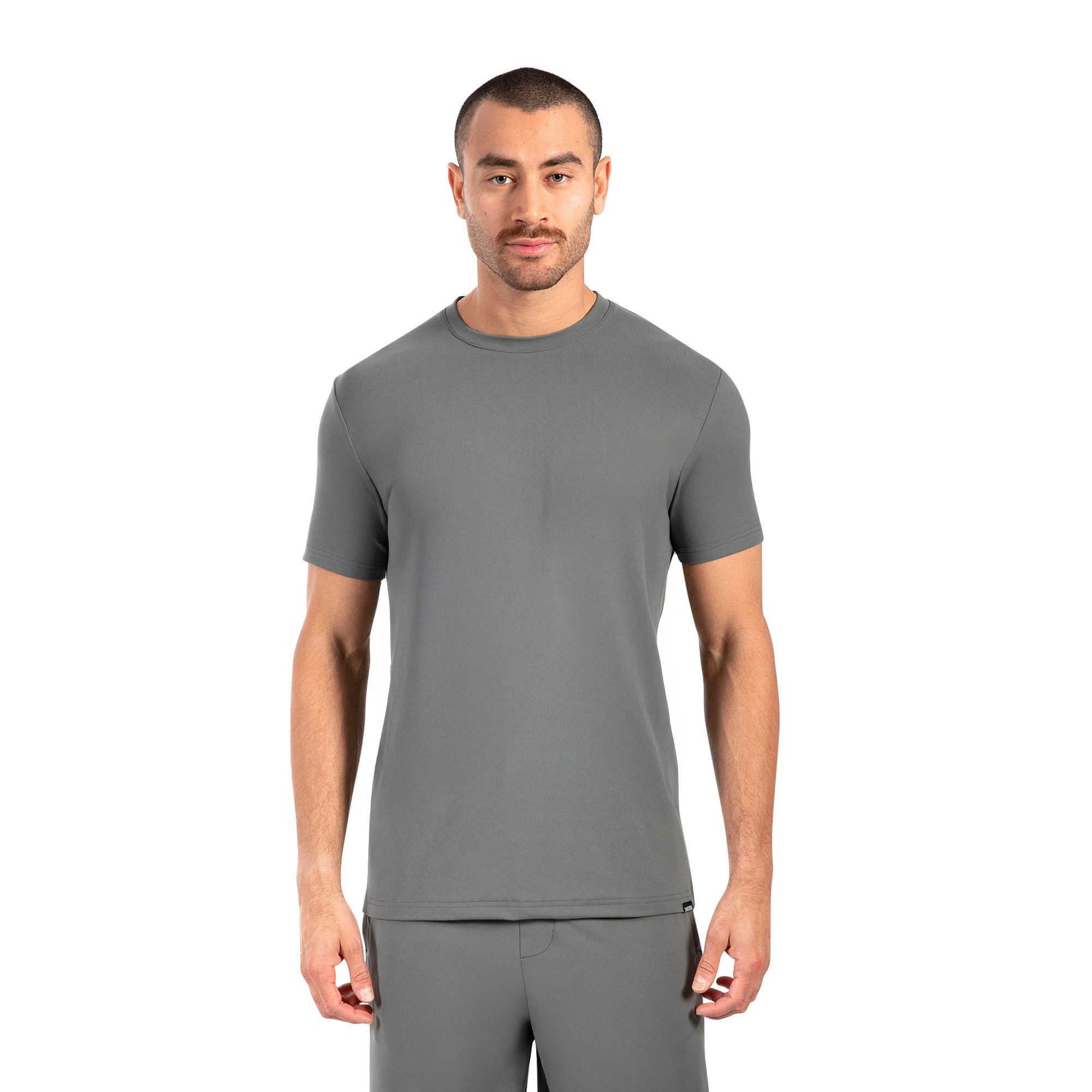 T-Shirt Micah, Atmungsaktives Shirt mit 3D Rubber Print, Kurzarm Shirt