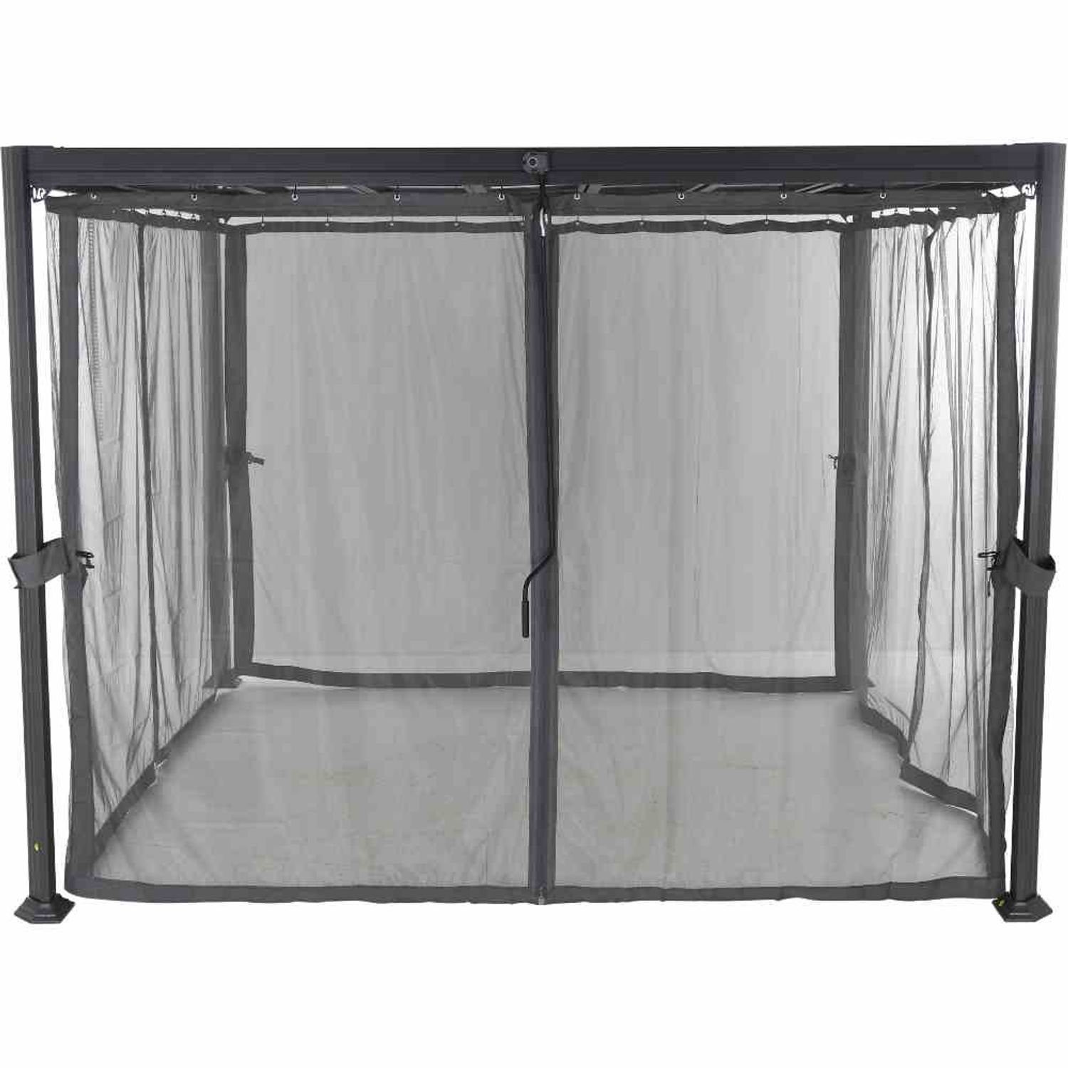 grau, Set Garden aus Moskitonetze Polyes 4er Pavillon Pavillon zu Siena Florenz 3x3 m, Bezug