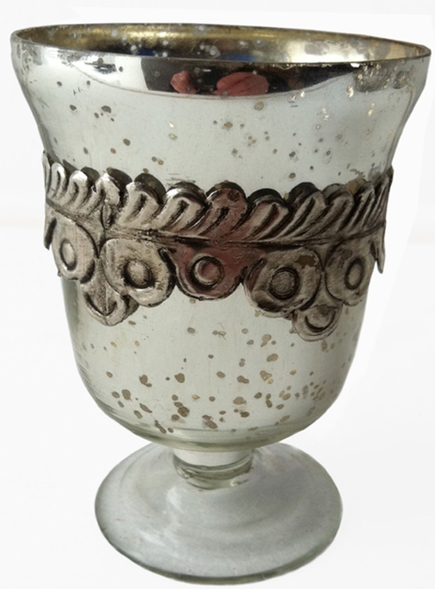 MarieAnn No.25 Dekovase Glas Vase Bauernsilber Antik Silber Vintage Deko versch. Größen, Glasvase