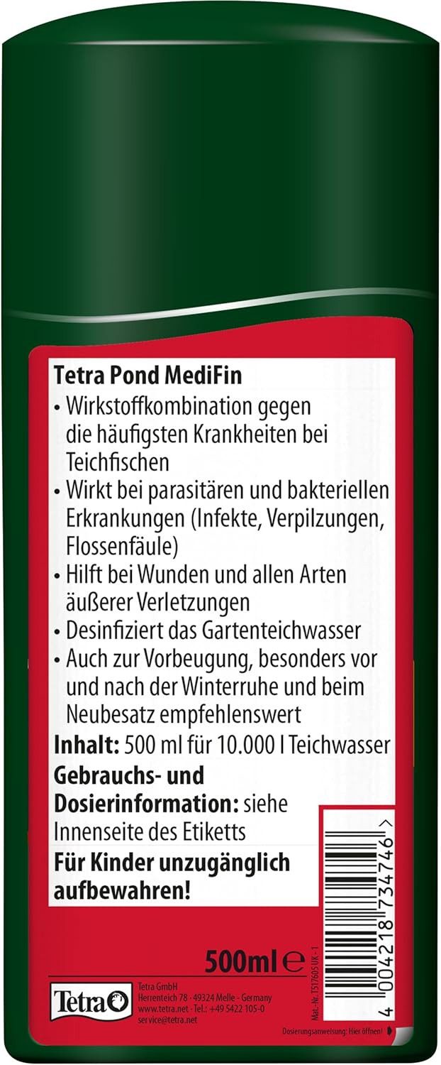 Tetra Teichpflege Tetra Pond MediFin Arzneimittel für alle Gartenteichfische 500 ml