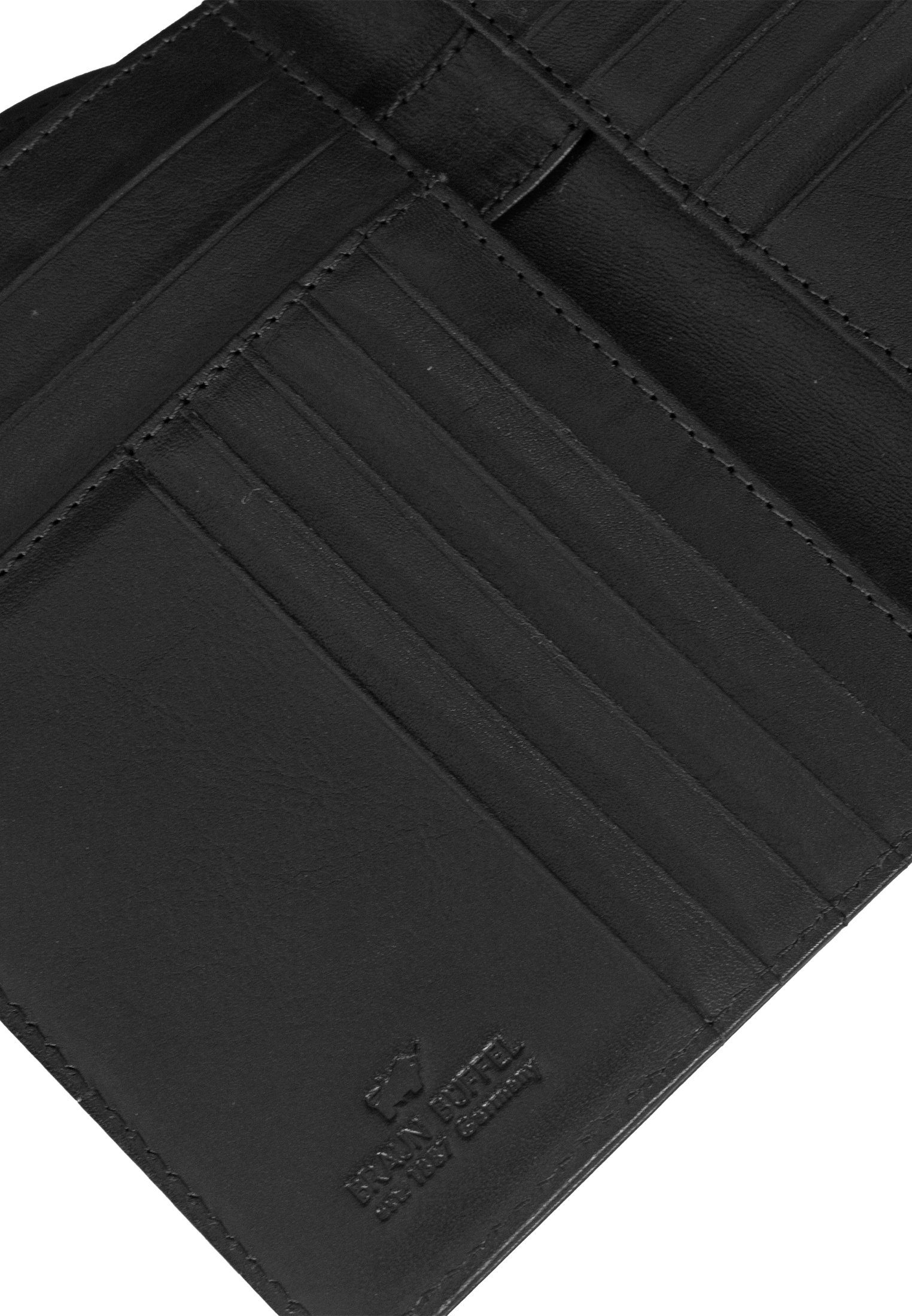 Stiftehalter Brieftasche schwarz COUNTRY RFID Brieftasche, mit Büffel Braun