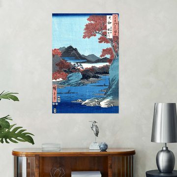 Posterlounge Wandfolie Utagawa Hiroshige, Tatsuta-Fluss, Provinz Yamato, Wohnzimmer Malerei