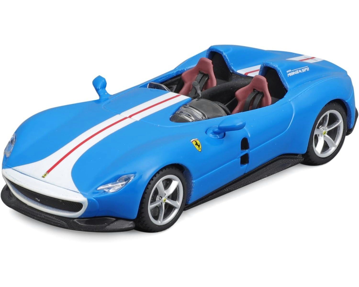 Bburago Modellauto Ferrari Monza SP2 (blau), Maßstab 1:43, detailliertes Modell