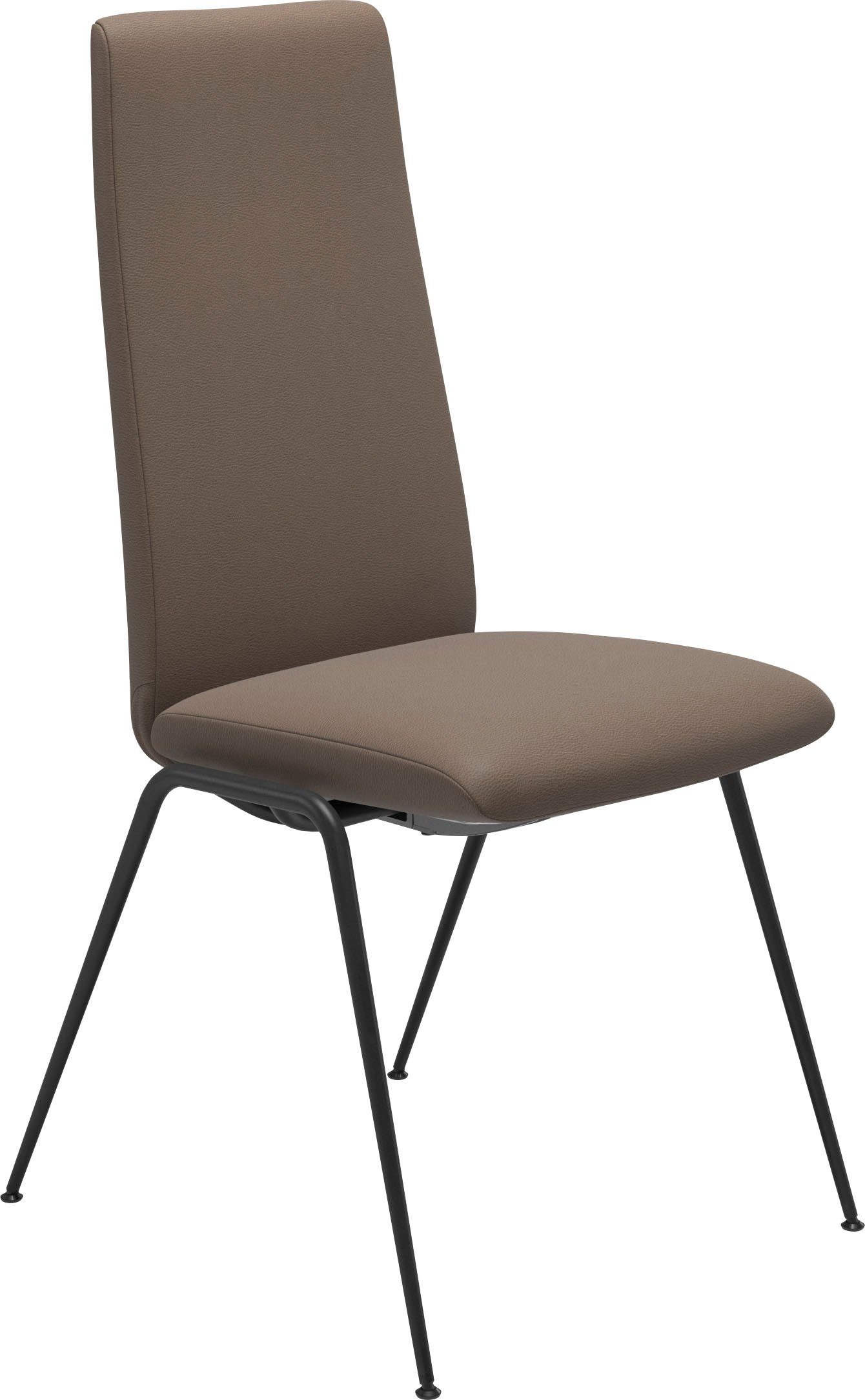 Polsterstuhl Größe mit Beinen Back, Laurel, Stressless® M, aus matt Schwarz in High Stahl